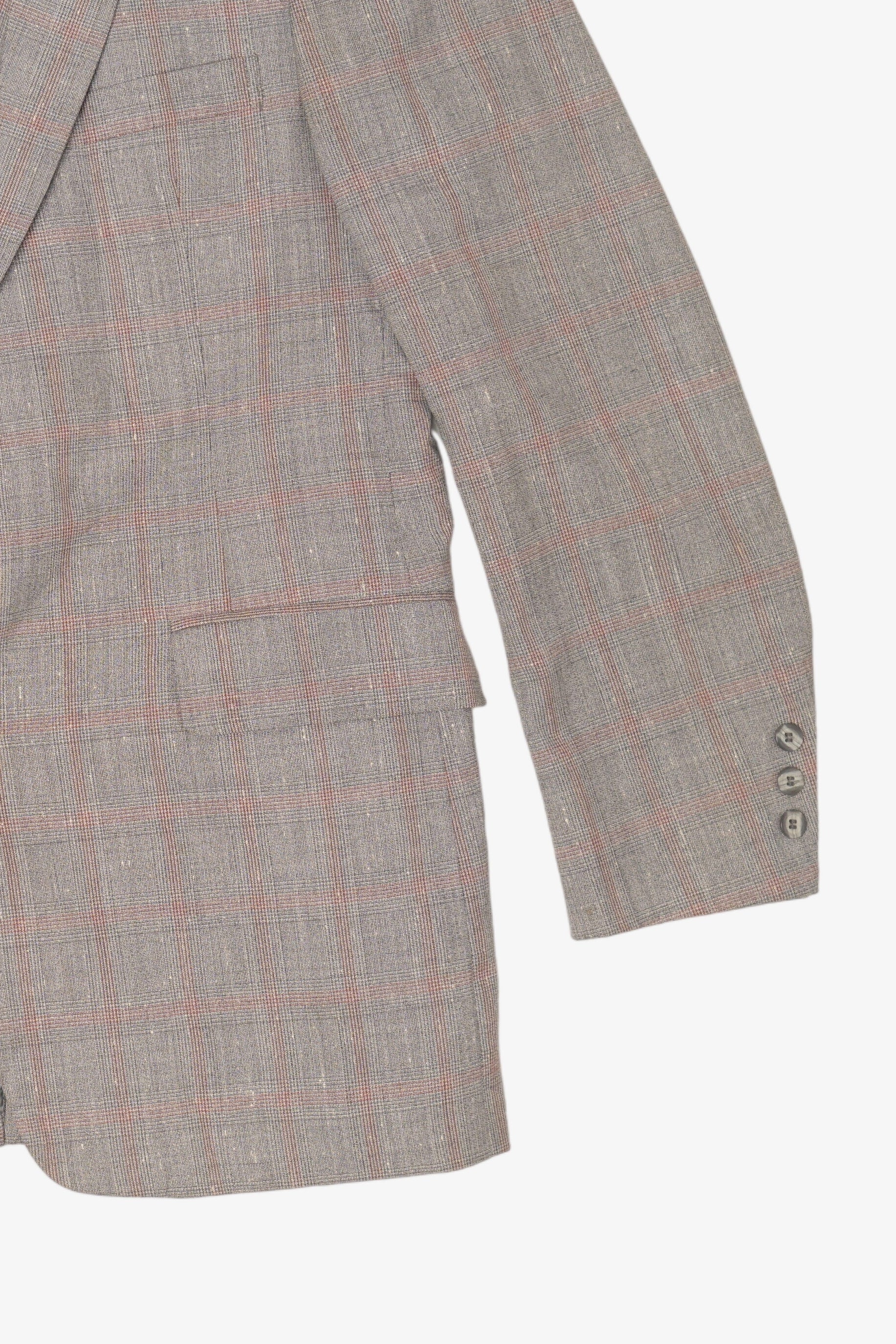 Vintage Gray Plaid Blazer (1980s)