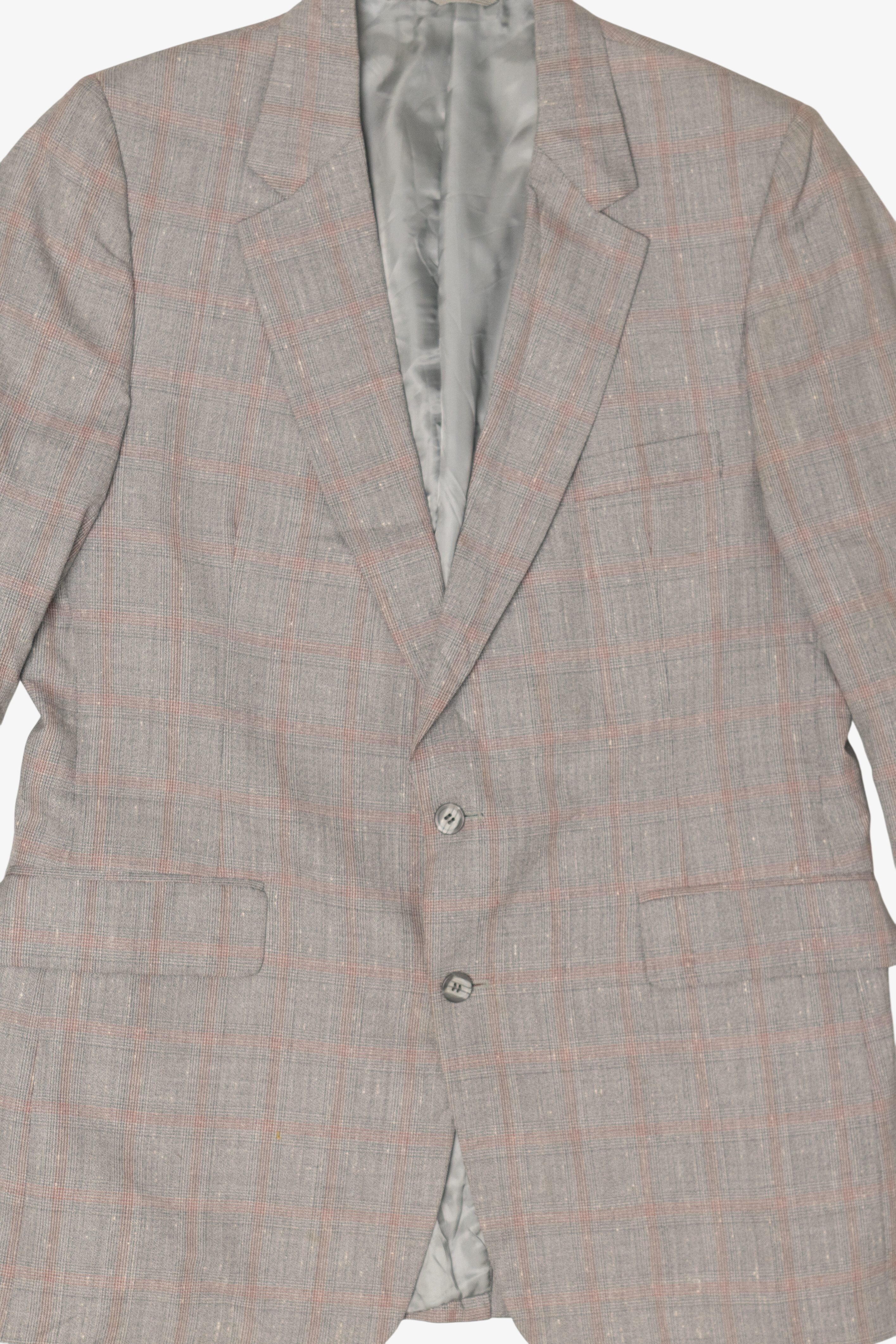 Vintage Gray Plaid Blazer (1980s)