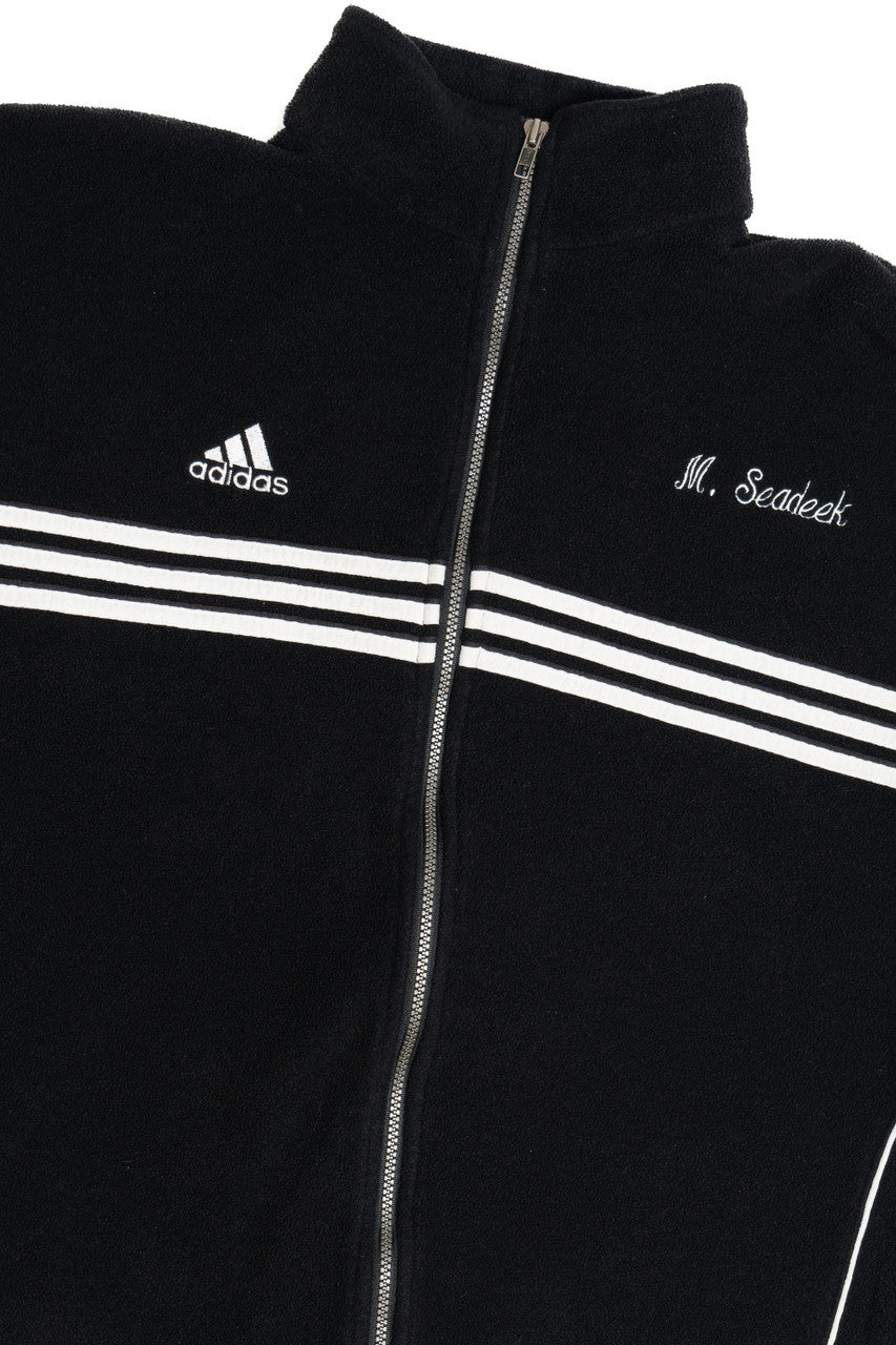 Vintage Adidas Soccer Fleece Zip Up Lightweight Jacket