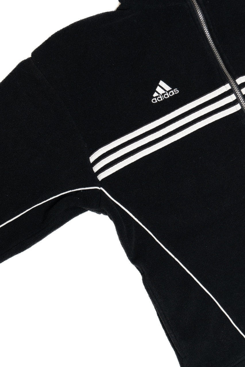 Vintage Adidas Soccer Fleece Zip Up Lightweight Jacket