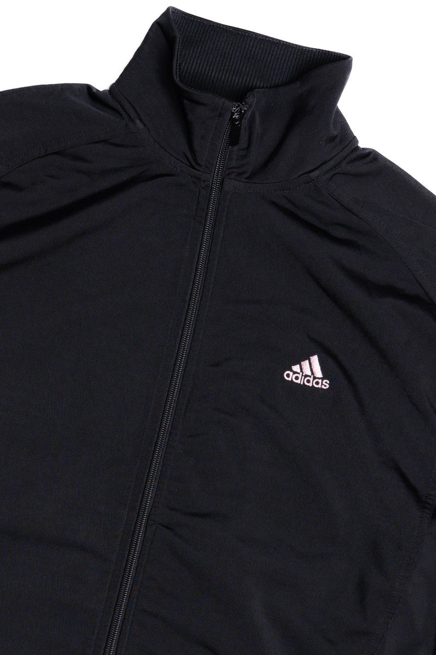 Adidas Baby Pink Striped Lightweight Track Jacket