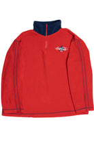 Vintage Coca-Cola Contrast Stitch Quarter Zip Fleece Pullover (1990s)