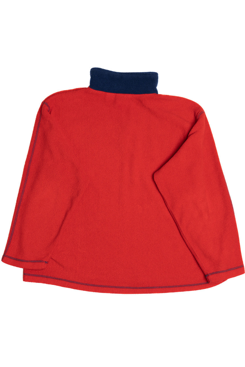 Vintage Coca-Cola Contrast Stitch Quarter Zip Fleece Pullover (1990s)