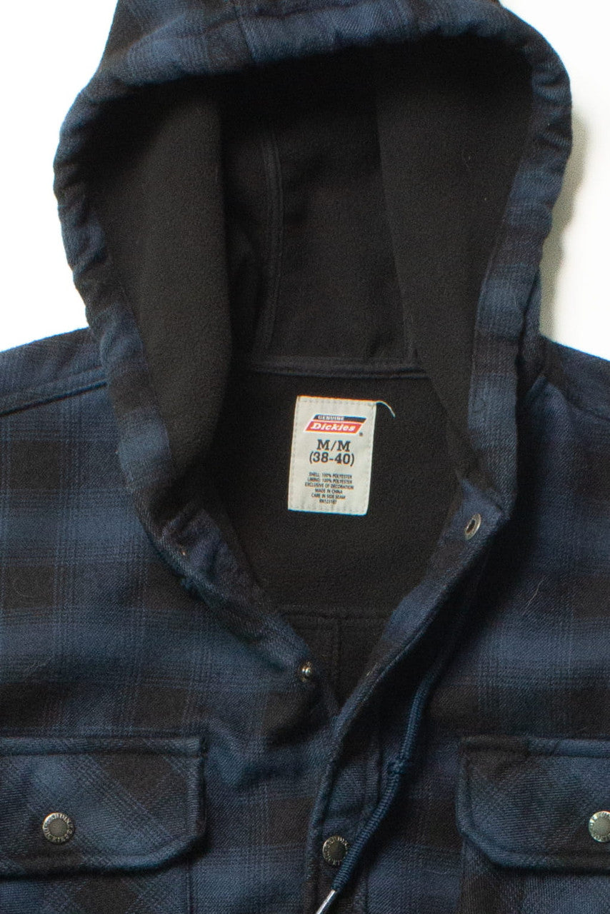 Blue Dickies Hooded Flannel Jacket (2000s)