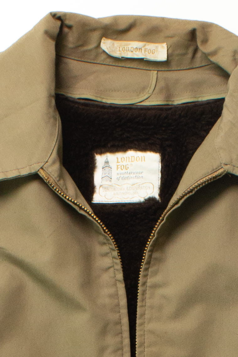 Vintage Tan London Fog Faux Fur Lined Jacket (1990s) 1507