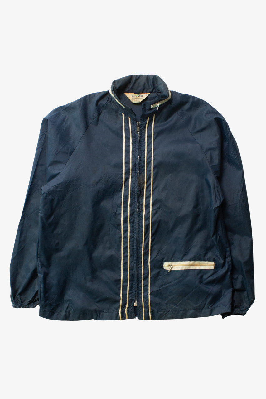 Vintage Navy Blue Nylon Lightweight Jacket (1960s)