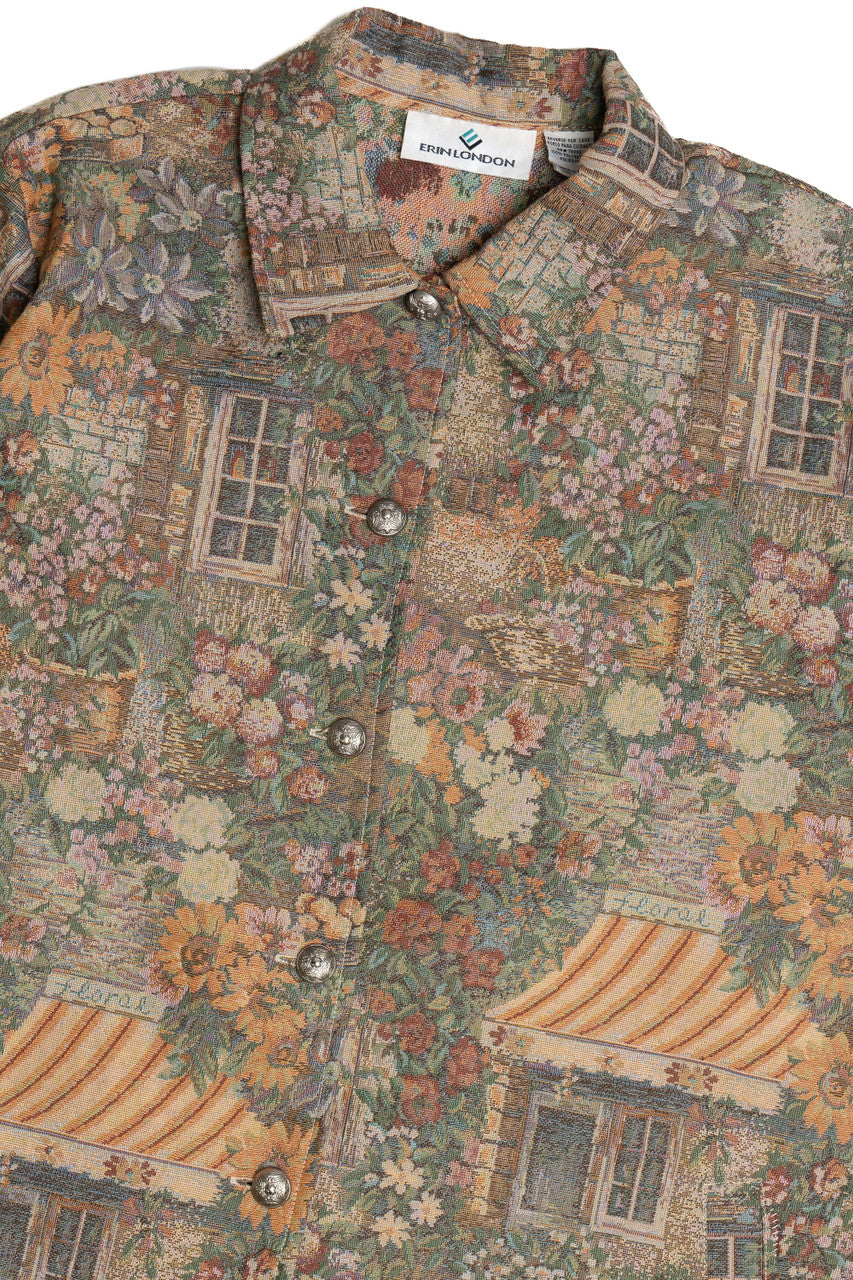 Vintage Erin London Floral Shop Tapestry Lightweight Jacket (1990s) 1558