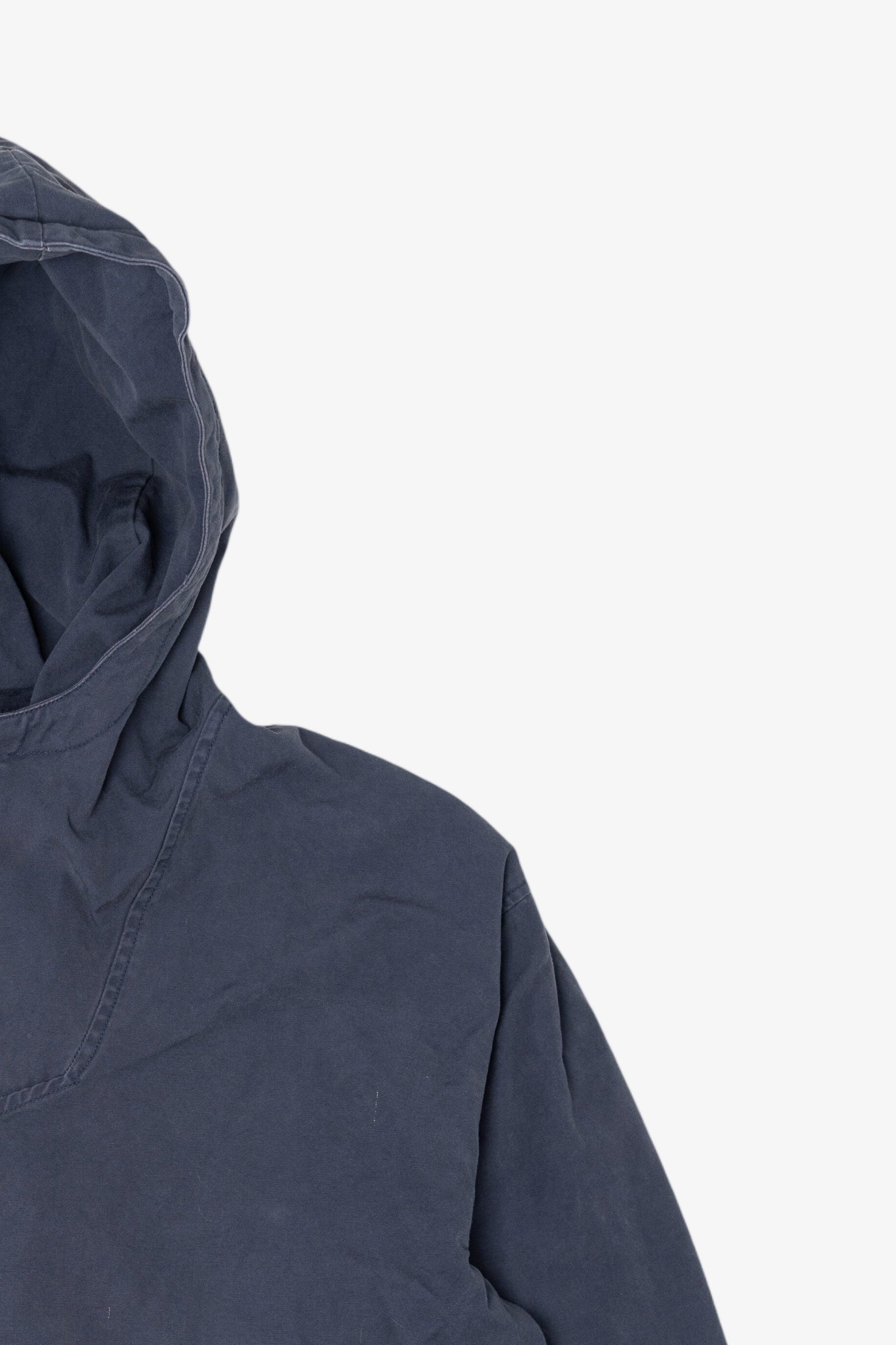 Vintage Navy Blue J. Crew Hooded Lightweight Jacket (1990s)