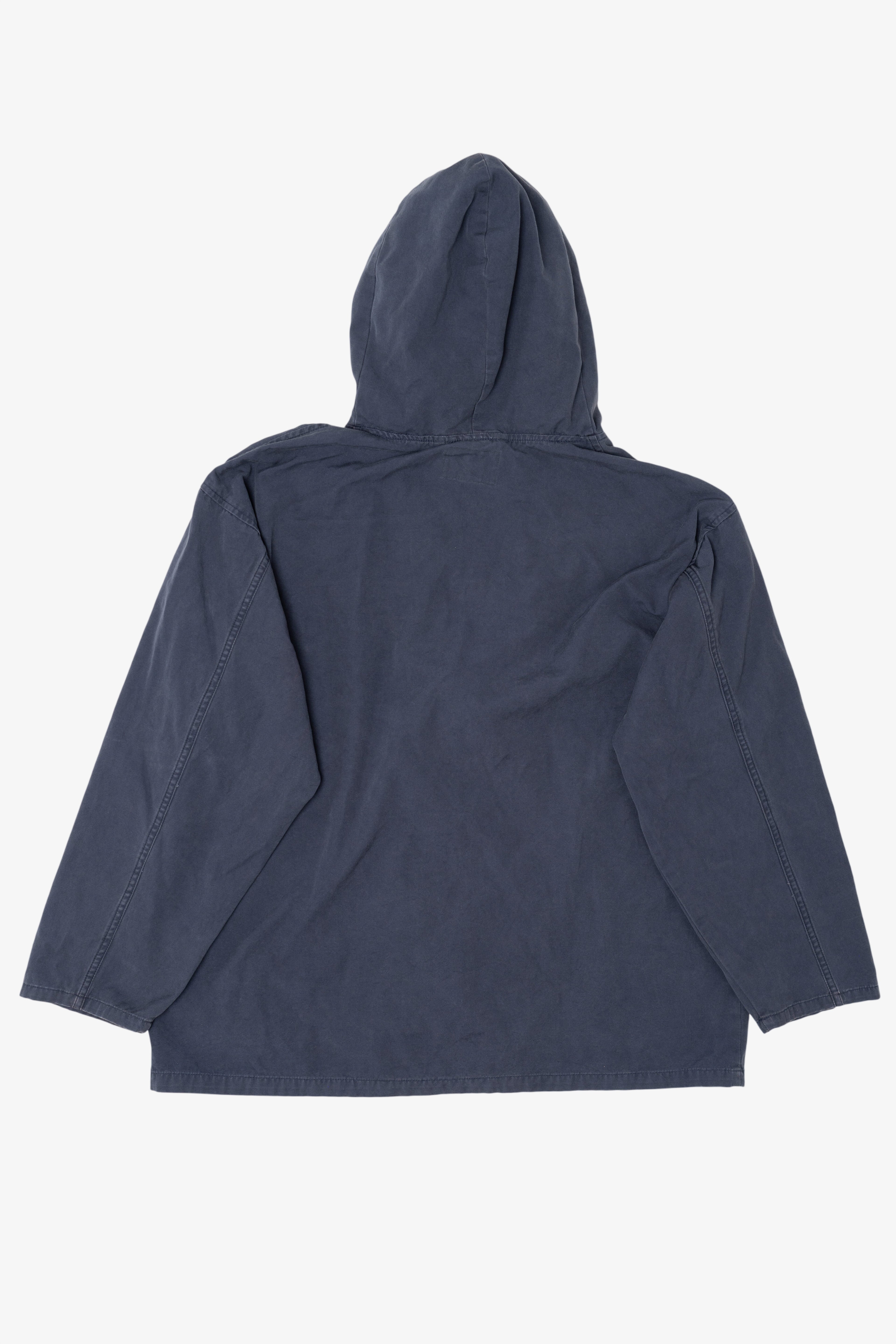Vintage Navy Blue J. Crew Hooded Lightweight Jacket (1990s)