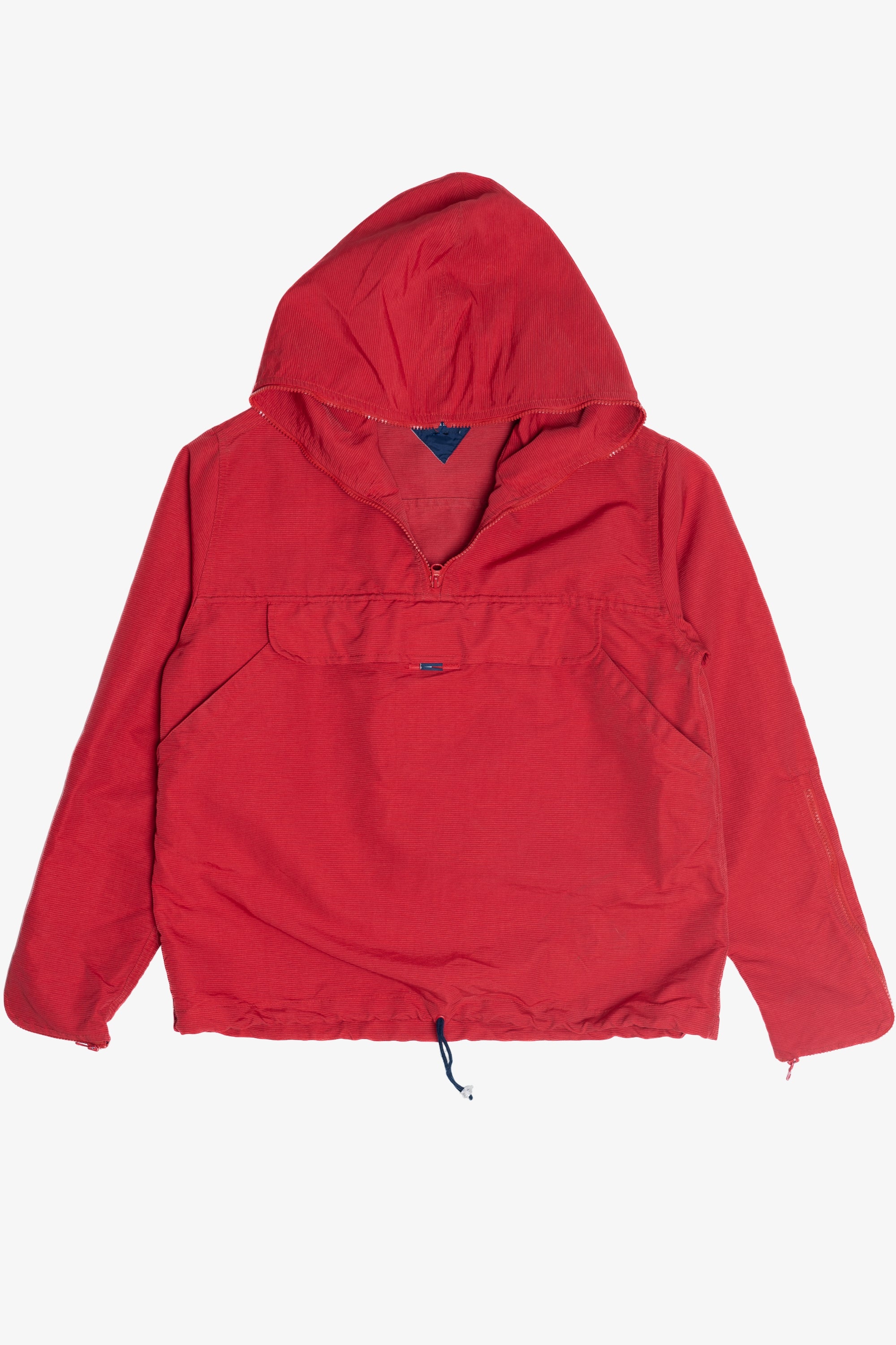 Vintage Tommy Girl Zipper Face Hoodie Velcro Kangaroo Pocket Lightweight Jacket