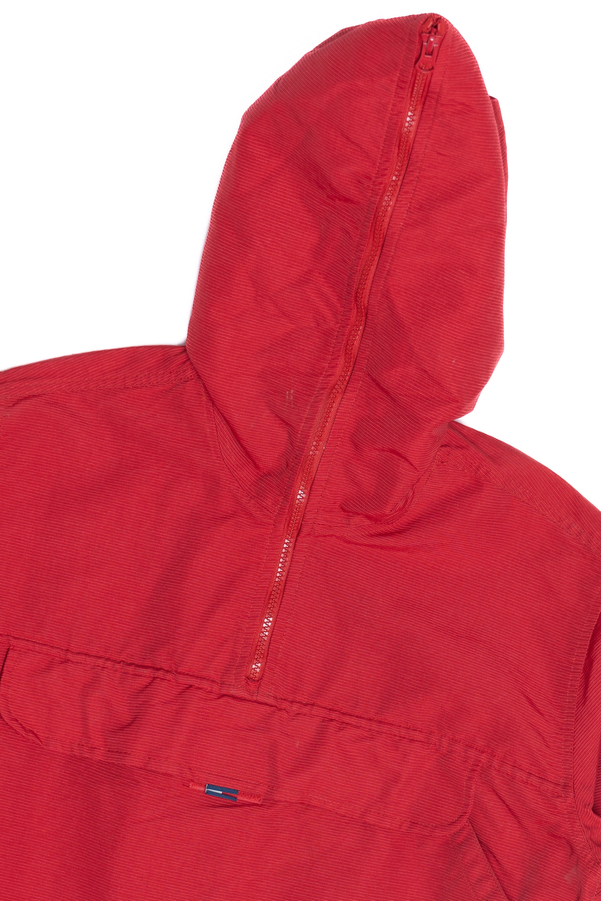 Vintage Tommy Girl Zipper Face Hoodie Velcro Kangaroo Pocket Lightweight Jacket