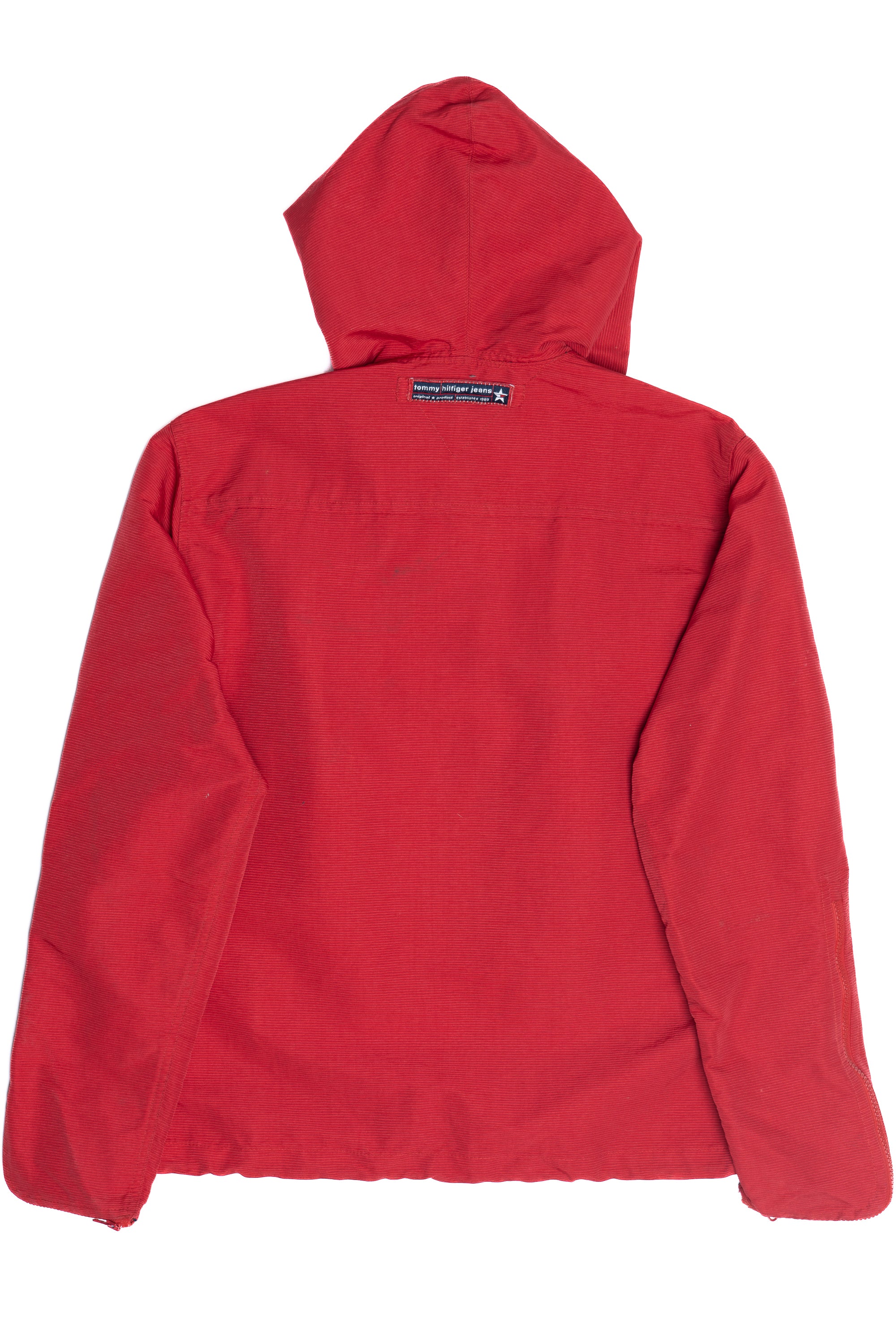Vintage Tommy Girl Zipper Face Hoodie Velcro Kangaroo Pocket Lightweight Jacket