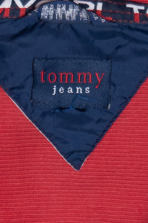 Vintage Tommy Girl Zipper Face Hoodie Velcro Kangaroo Pocket Lightweight Jacket