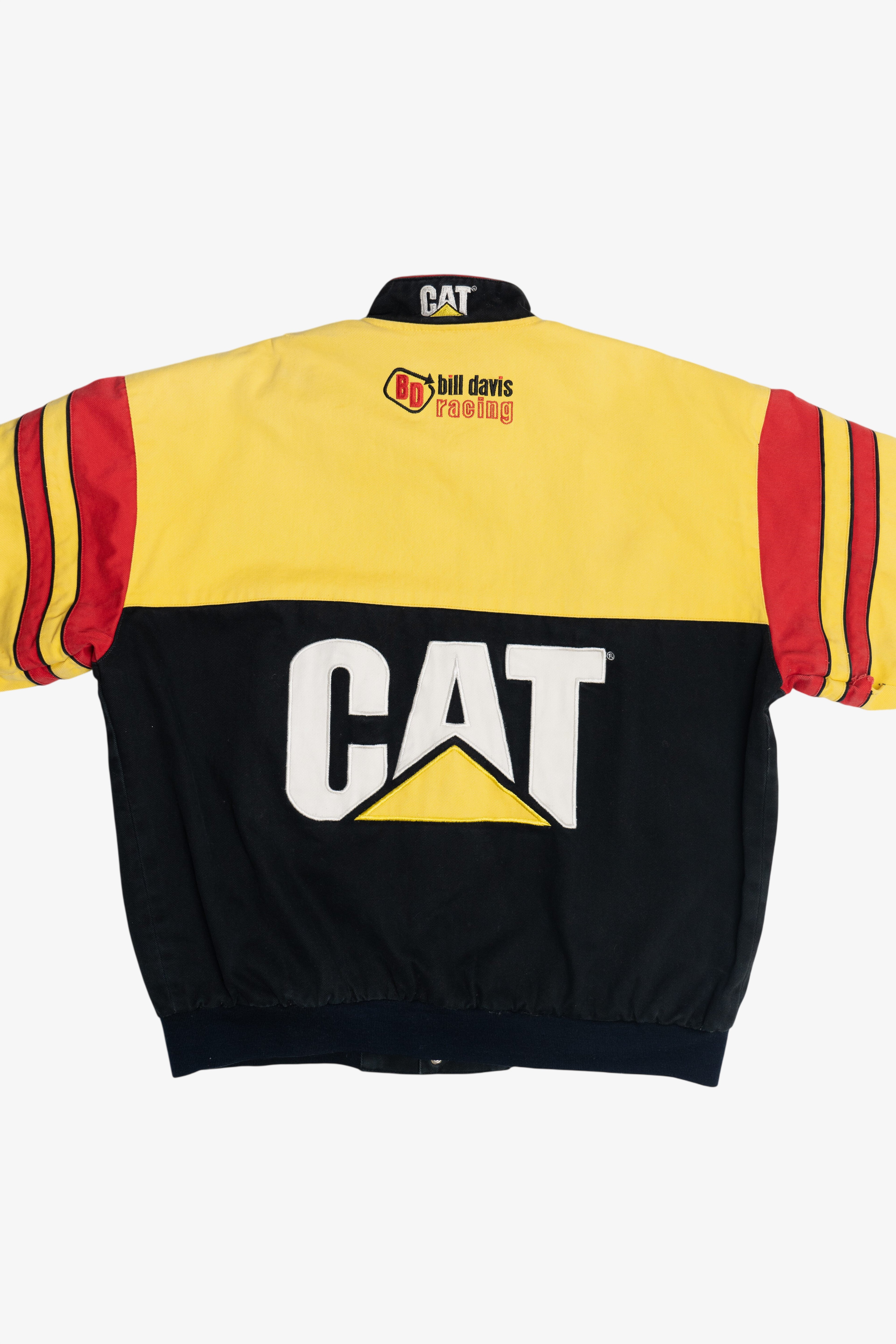 Vintage NASCAR CAT #22 Bill Davis Embroidered Racing Jacket (1990s)