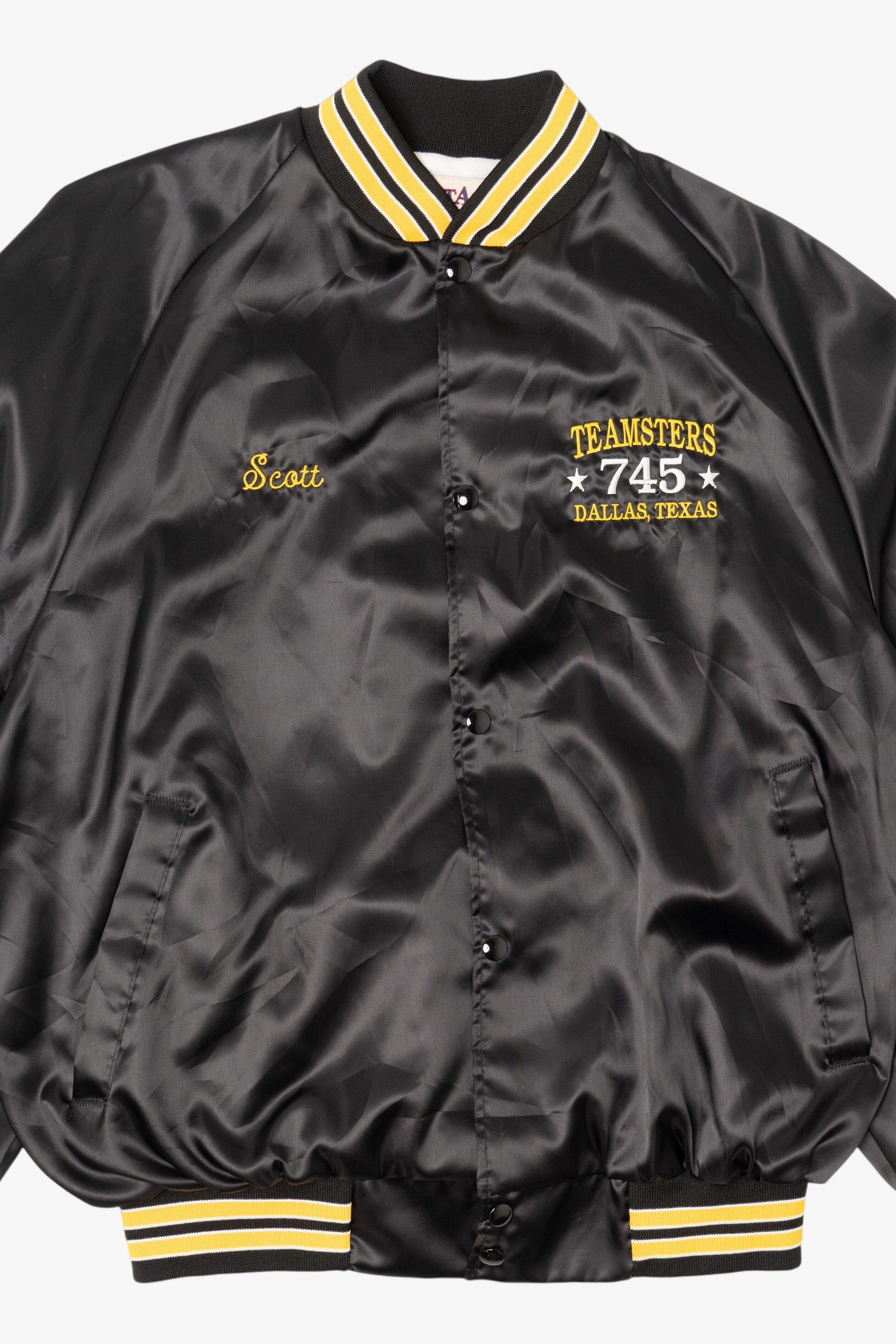 Vintage Teamsters Local 745 Dallas Texas Athletic Bomber Jacket (1990s)