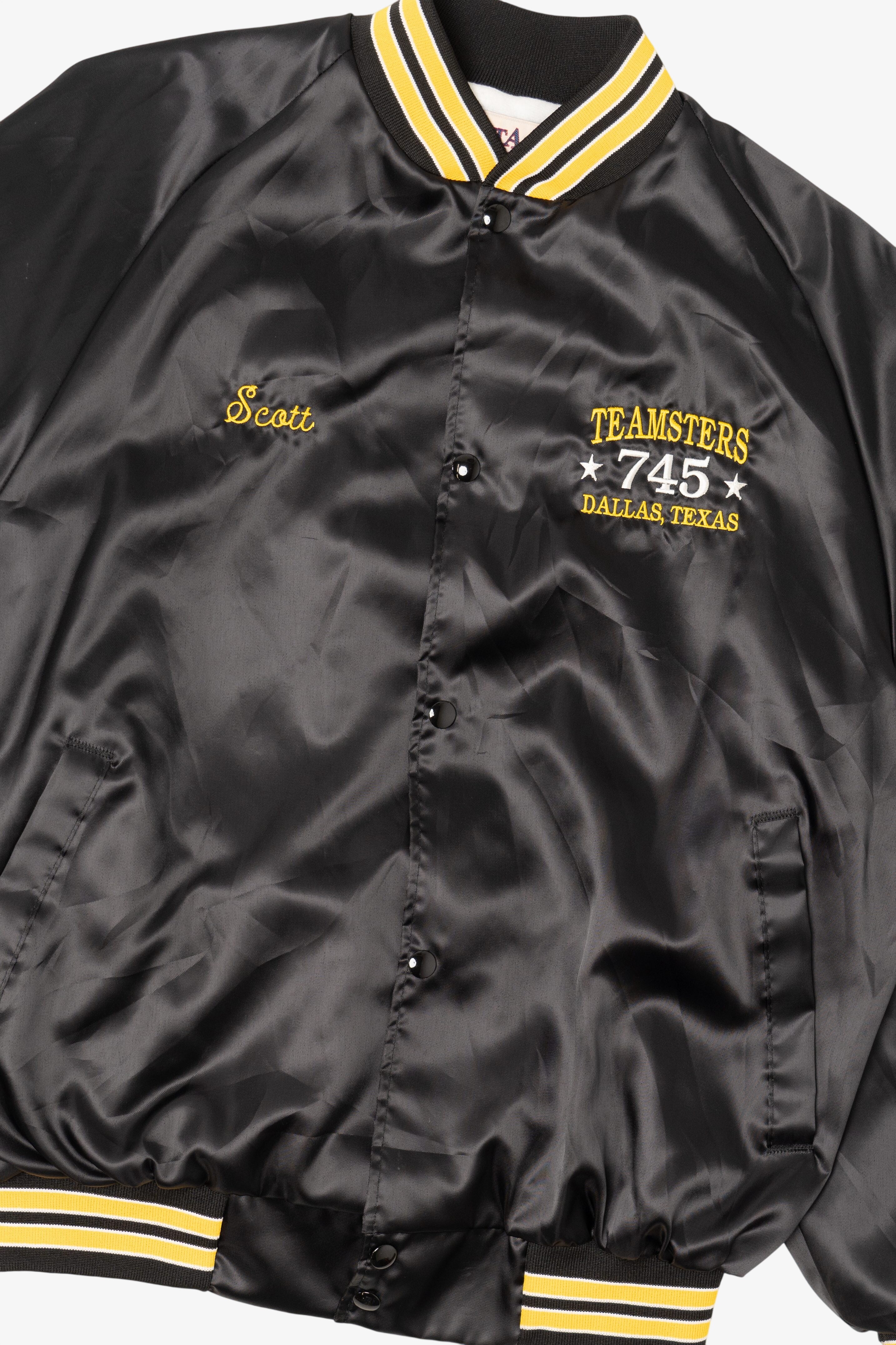 Vintage Teamsters Local 745 Dallas Texas Athletic Bomber Jacket (1990s)