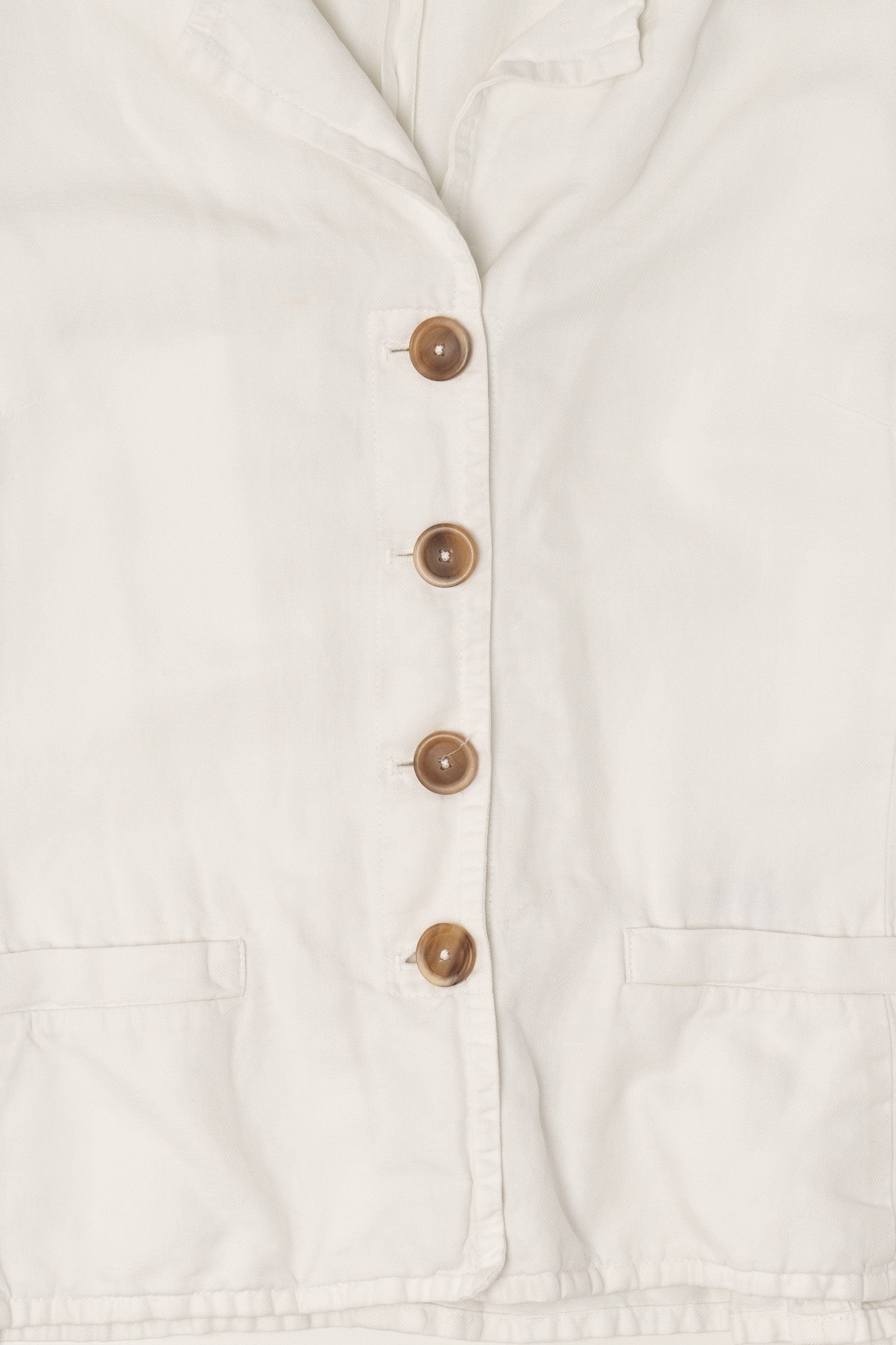 Vintage White Talbots Lightweight Irish Linen Blend Jacket (2000s)