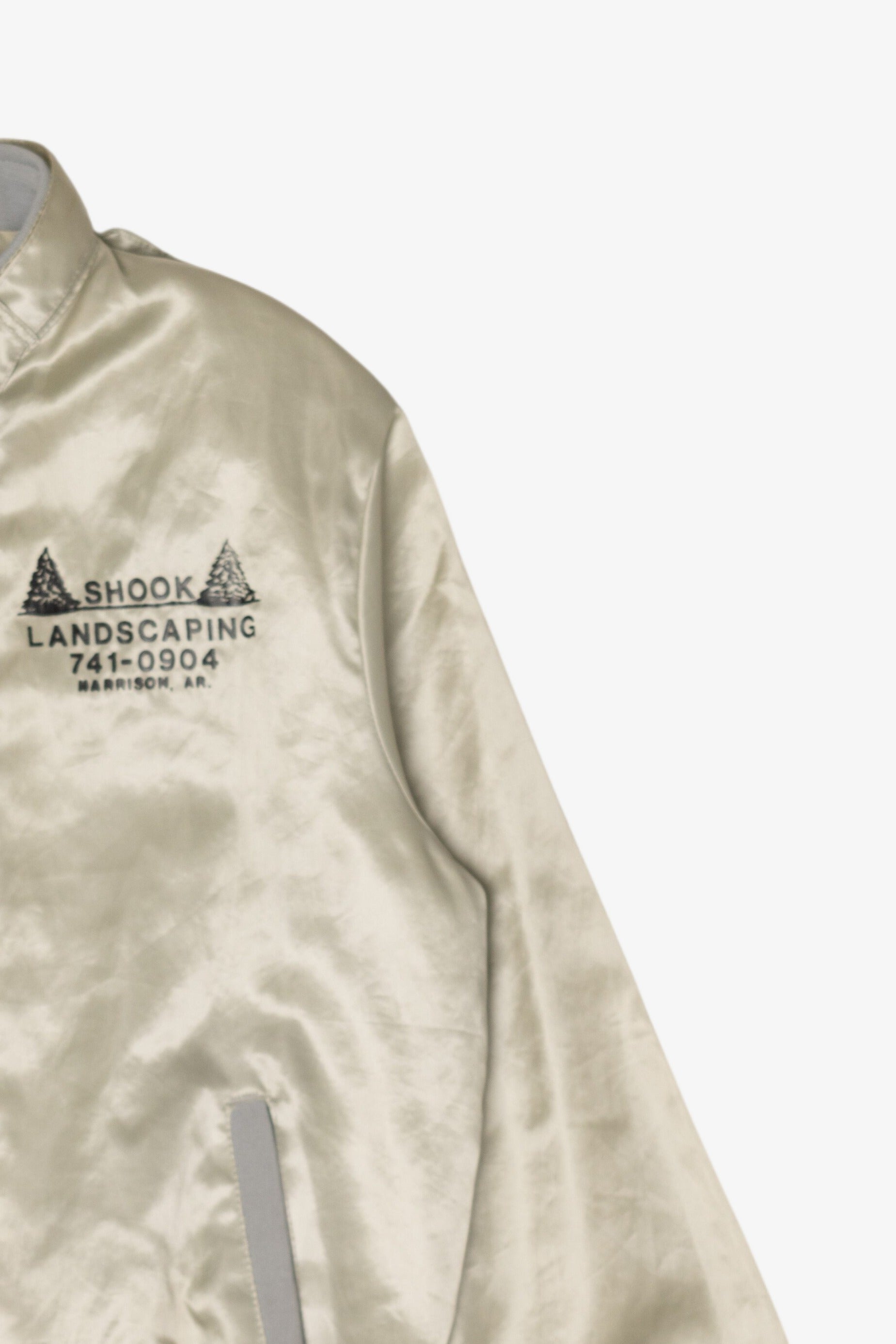 Vintage Silver Shook Landscaping Bomber Jacker (1980s)
