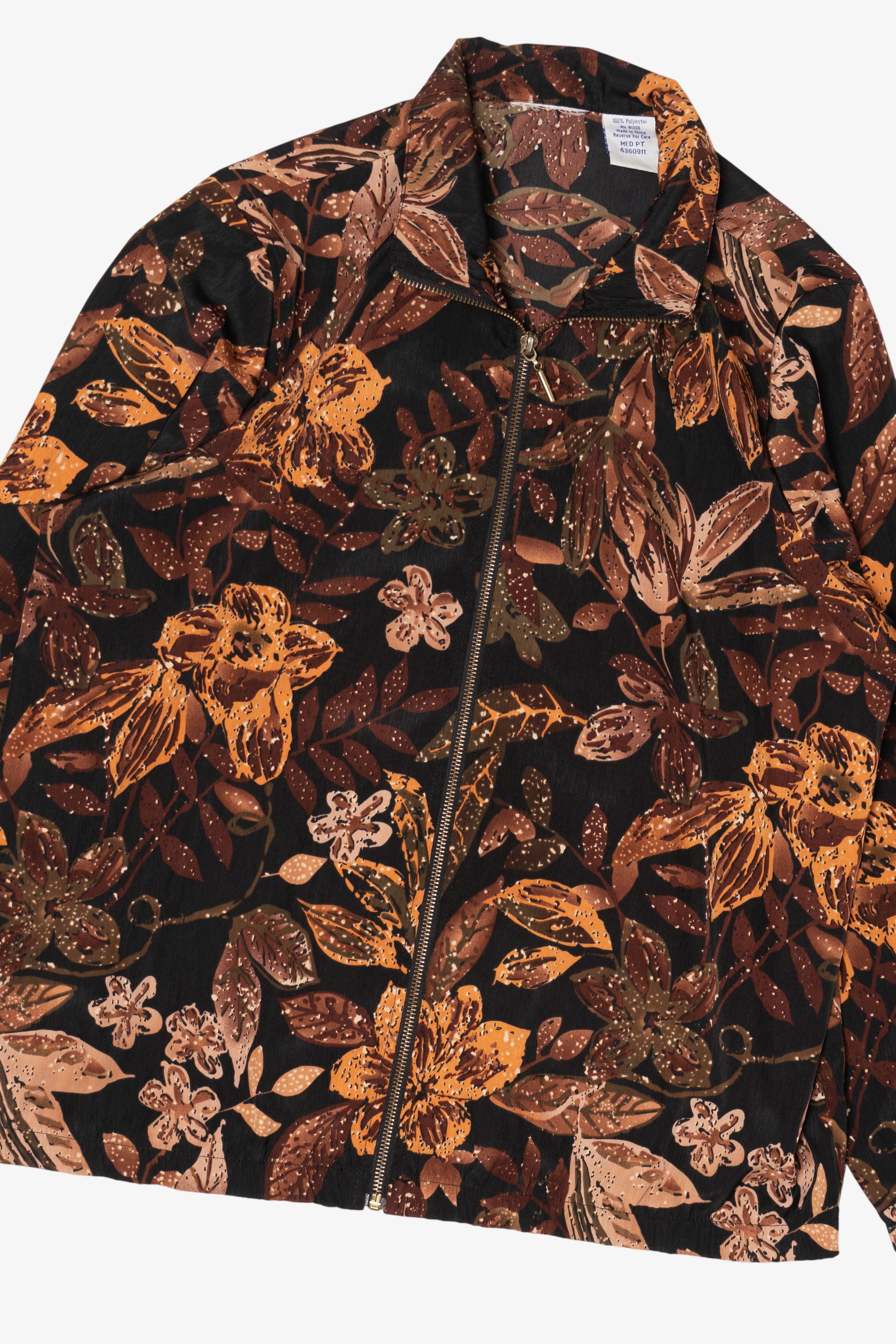 Vintage Autumn Leaves Print Lightweight Jacket(1990s)