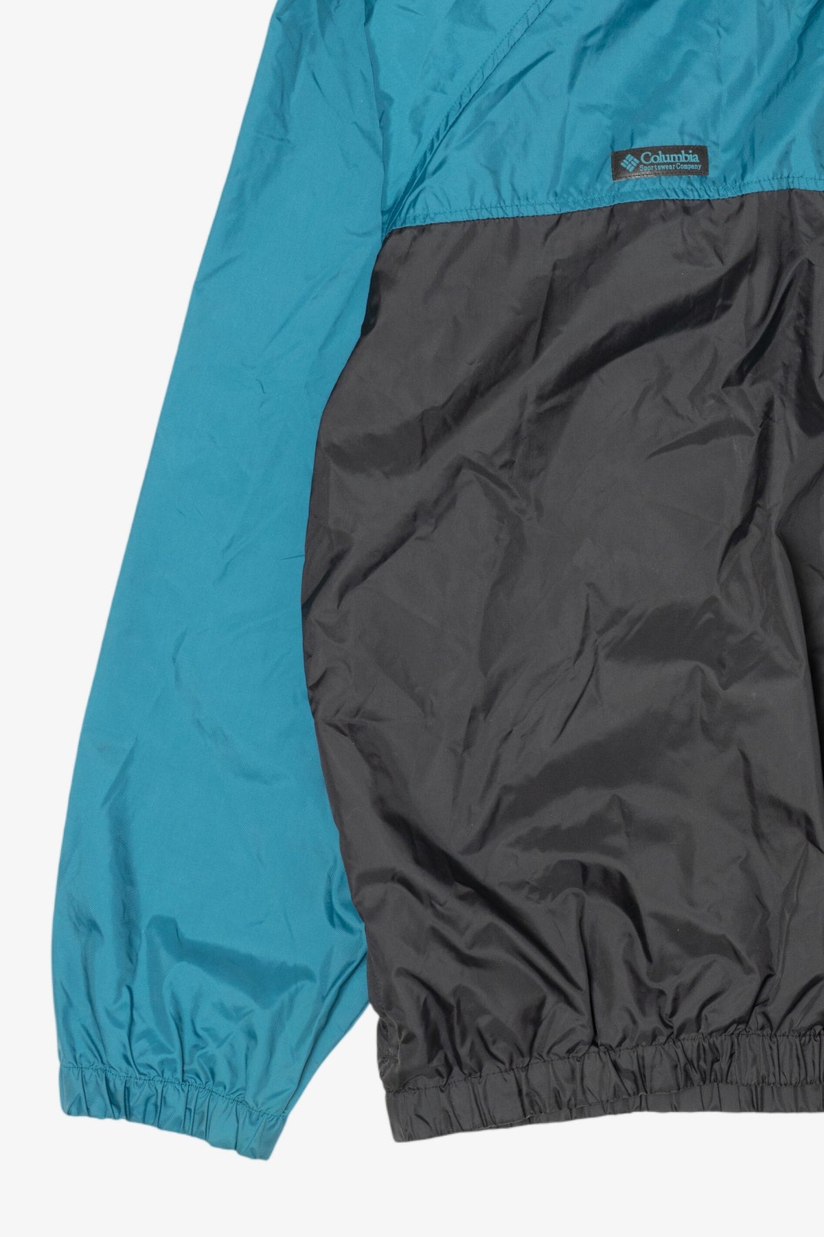 Vintage Teal Columbia Color Block Windbreaker (1990s)