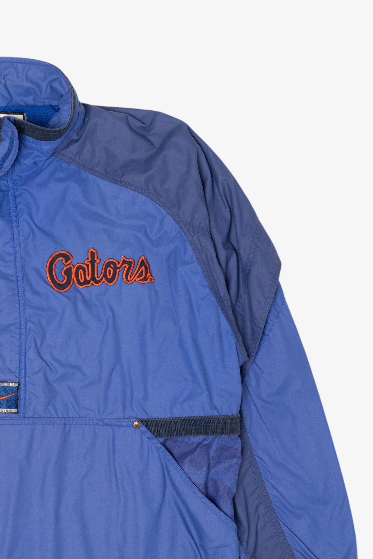 Vintage Blue University Of Florida Gators Scales Nike Half Zip Windbreaker Jacket (1990s)