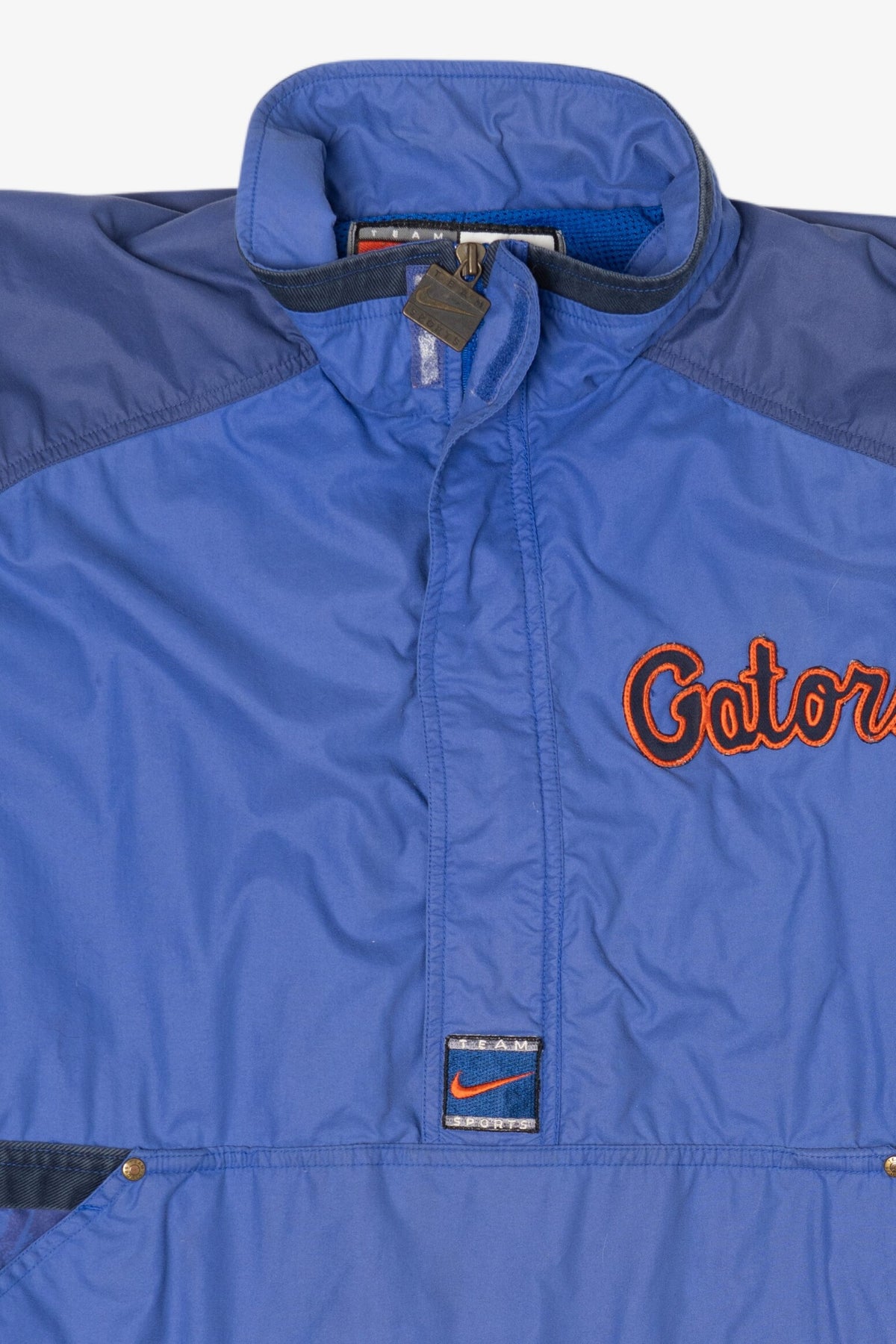 Vintage Blue University Of Florida Gators Scales Nike Half Zip Windbreaker Jacket (1990s)