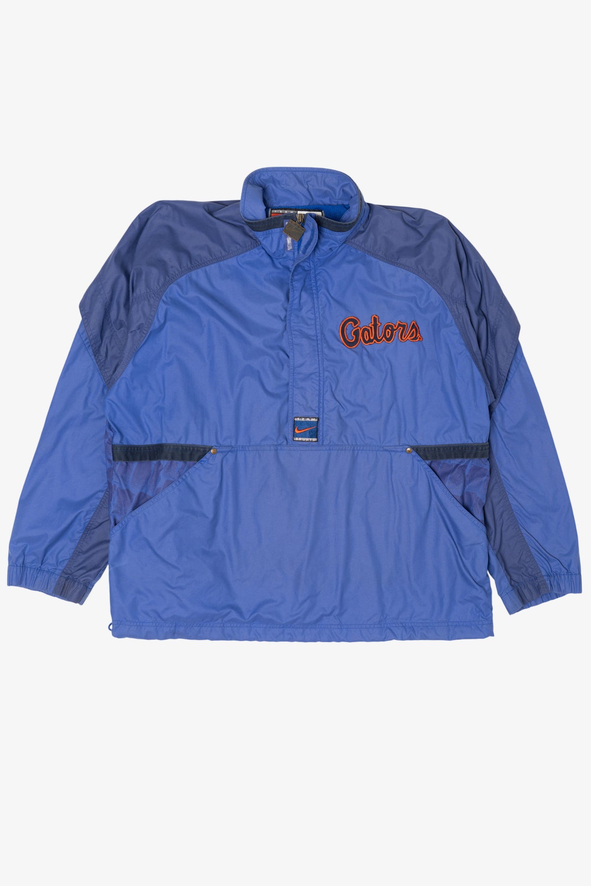 Vintage Blue University Of Florida Gators Scales Nike Half Zip Windbreaker Jacket (1990s)