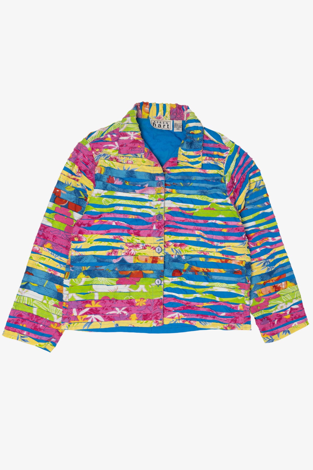 Vintage Colorful Striped Patchwork Keren Hart Jacket (1990s)