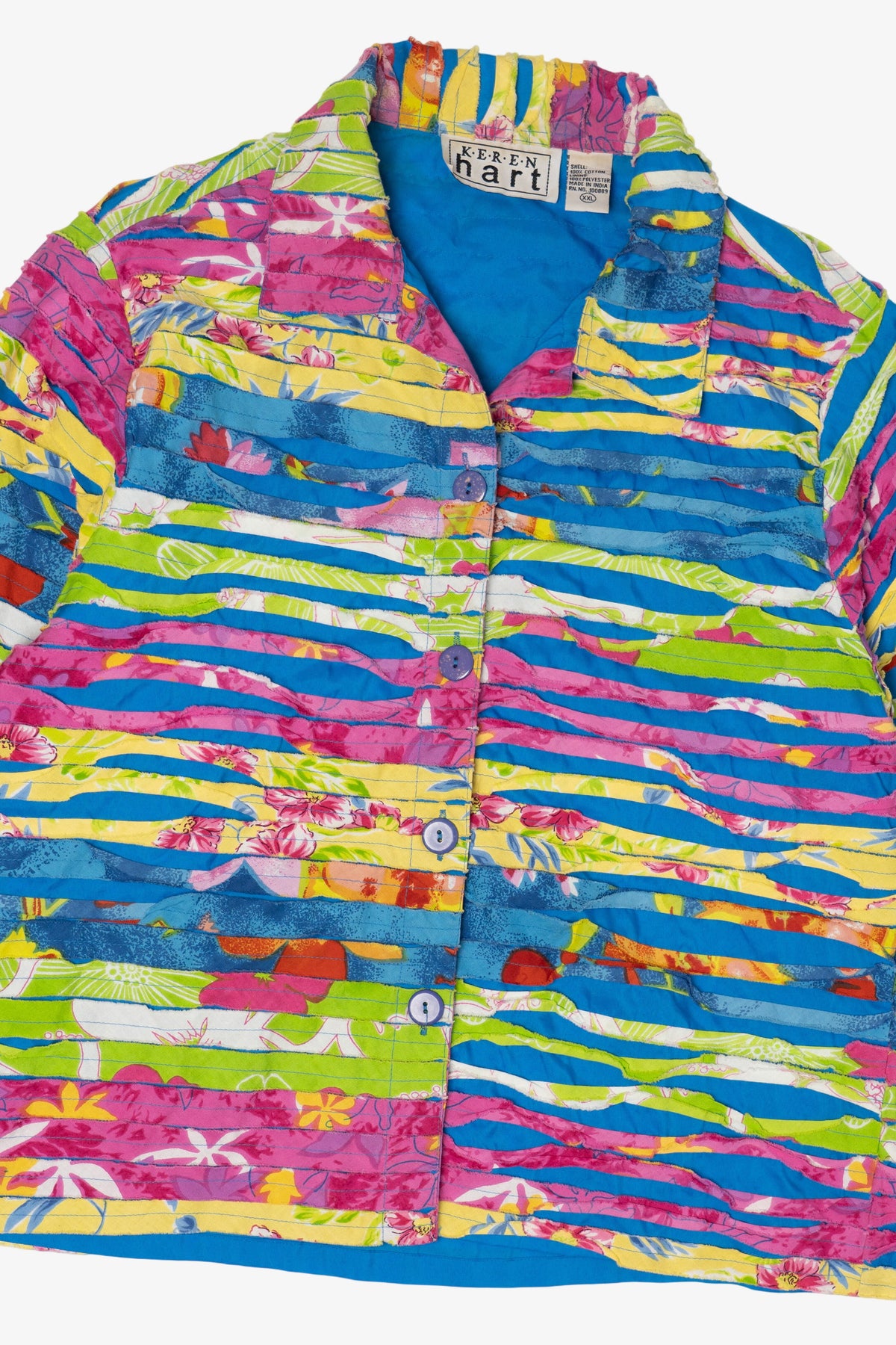Vintage Colorful Striped Patchwork Keren Hart Jacket (1990s)