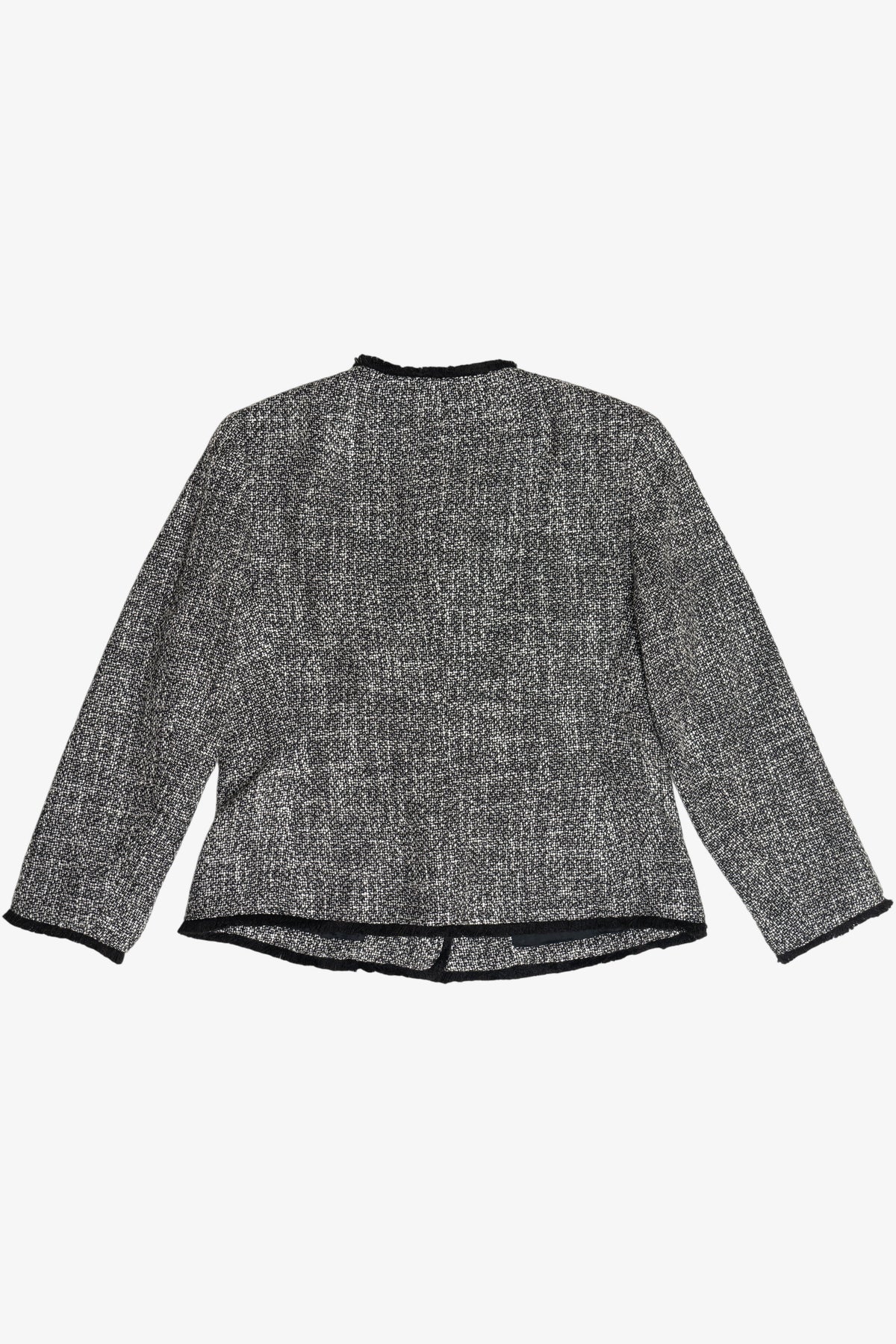 Anne Klein Tweed Collarless Blazer (2010s)