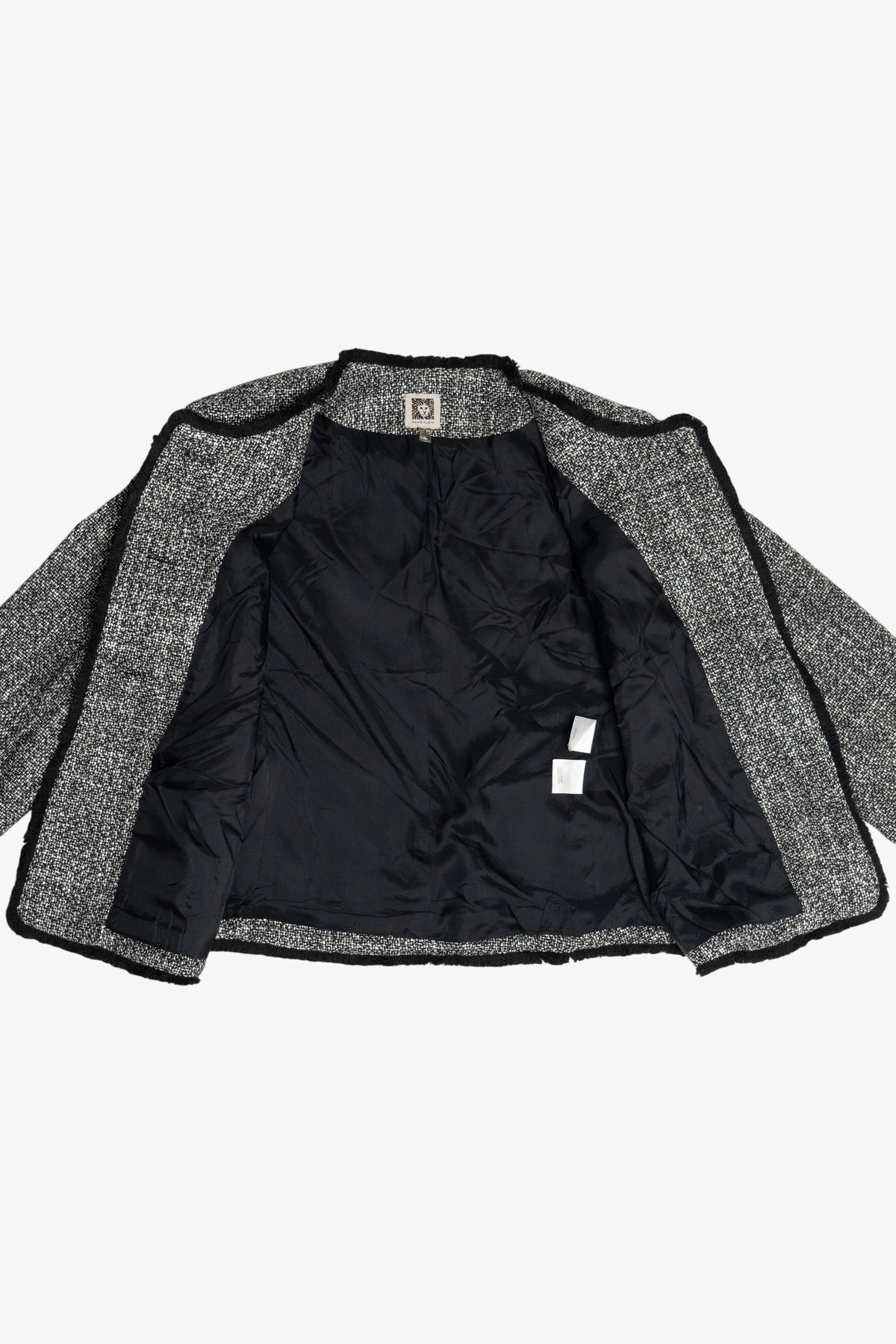 Anne Klein Tweed Collarless Blazer (2010s)