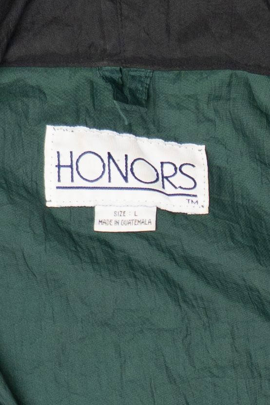 Vintage Dark Green Honors Hooded Windbreaker Jacket (1990s)