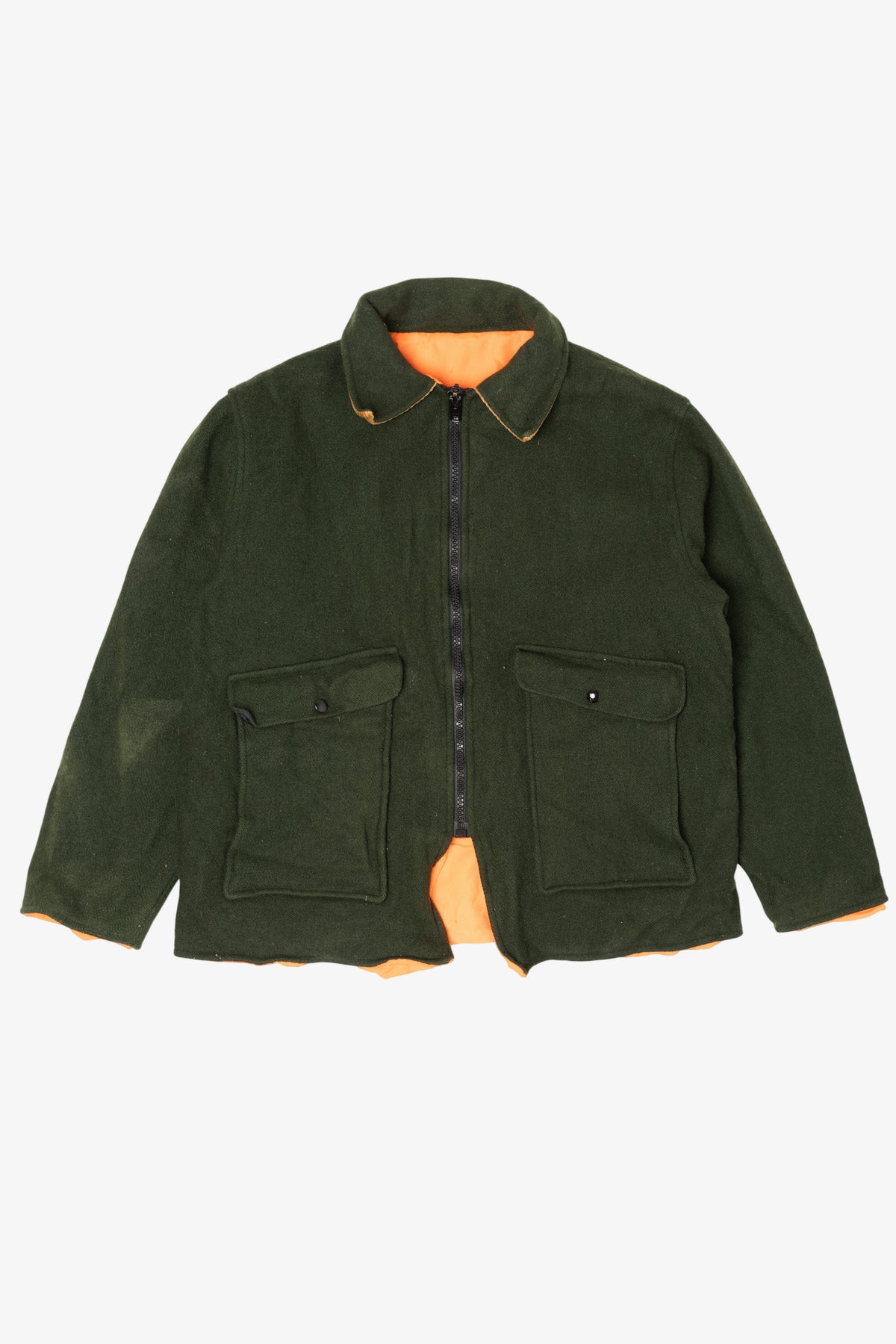 Vintage Woolrich Reversible Blaze Orange And Green Hunting Jacket (1990s)