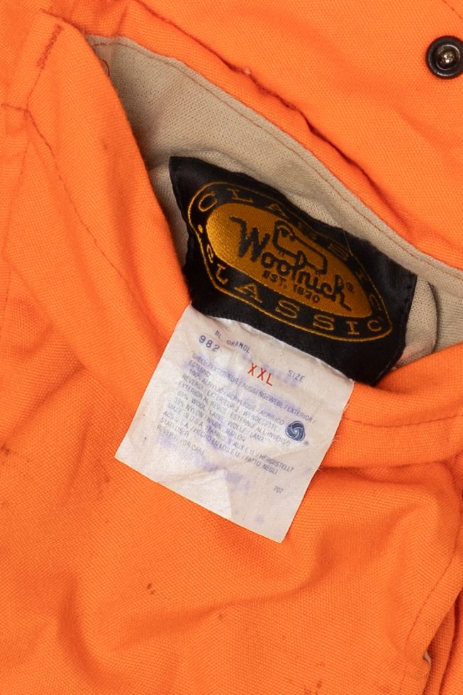 Vintage Woolrich Reversible Blaze Orange And Green Hunting Jacket (1990s)