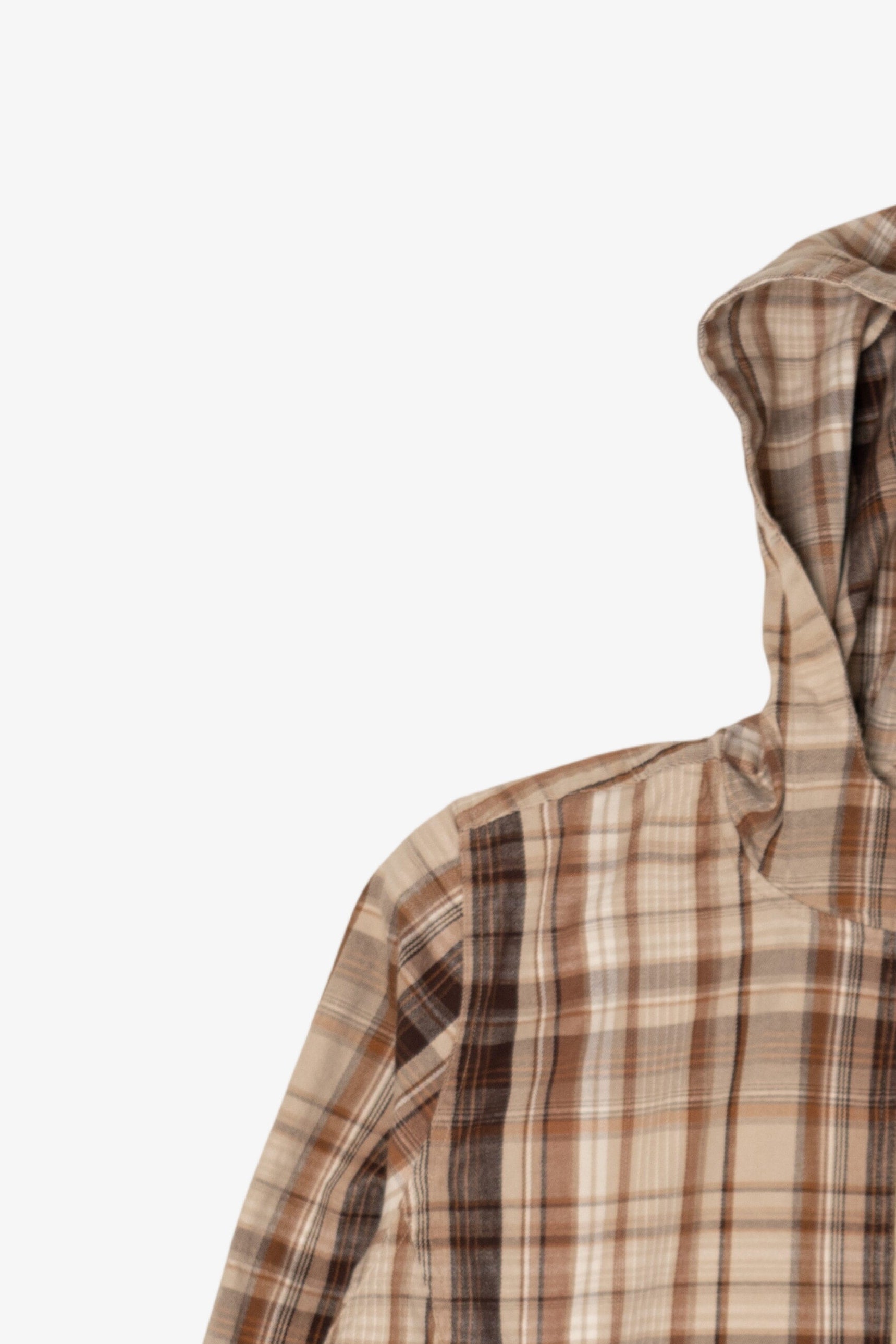 Vintage Brown Plaid Christopher & Banks Hooded Jacket (1990s)