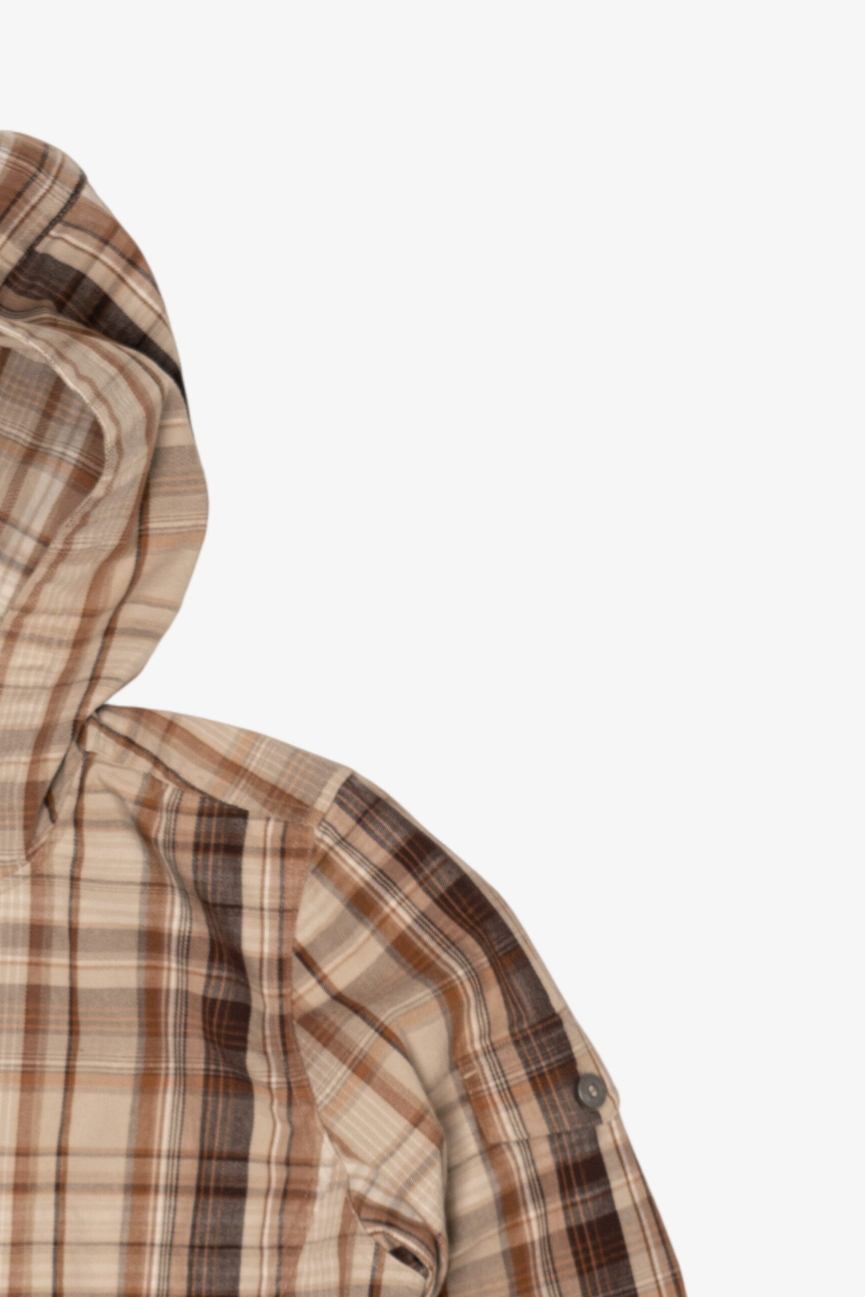 Vintage Brown Plaid Christopher & Banks Hooded Jacket (1990s)