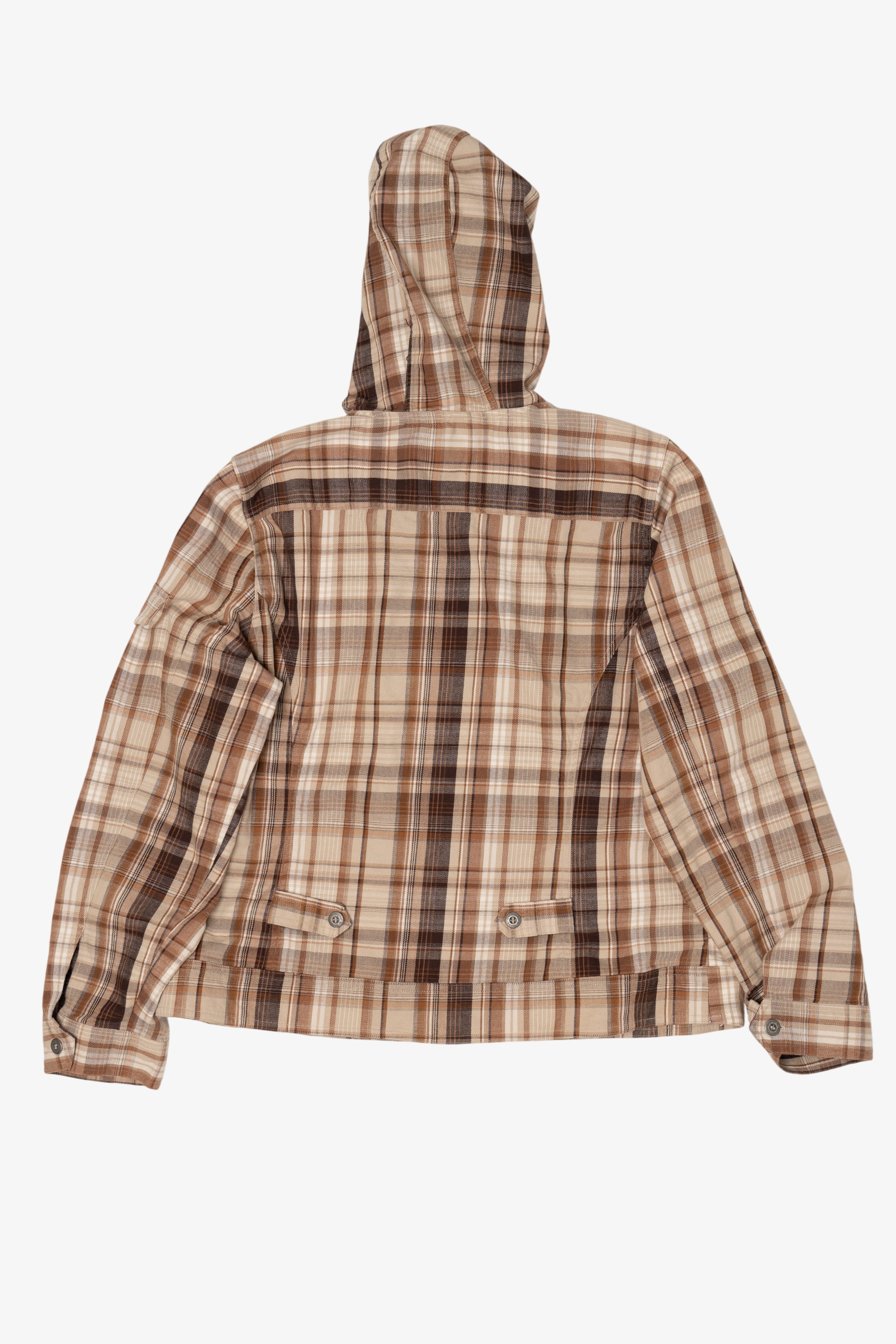 Vintage Brown Plaid Christopher & Banks Hooded Jacket (1990s)