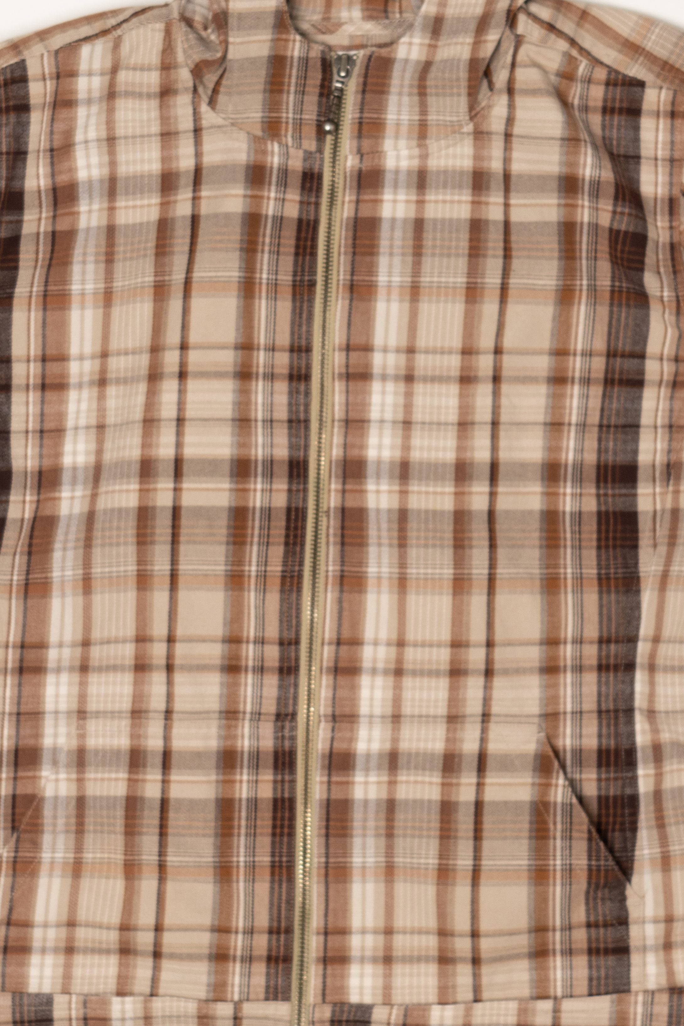 Vintage Brown Plaid Christopher & Banks Hooded Jacket (1990s)