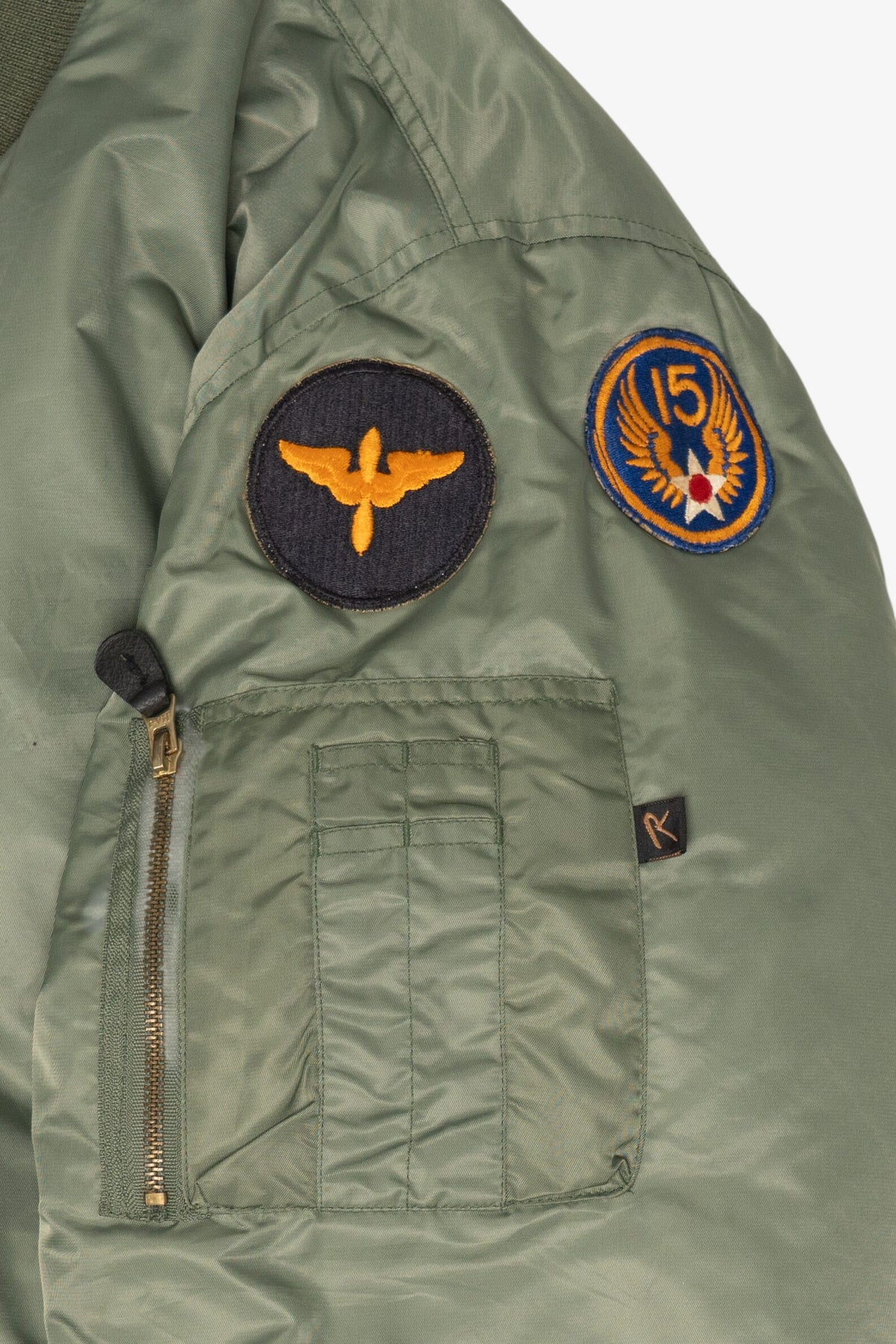 Vintage Reversible Rothco Ultra Force Military Patches Bomber Jacket (1990s)