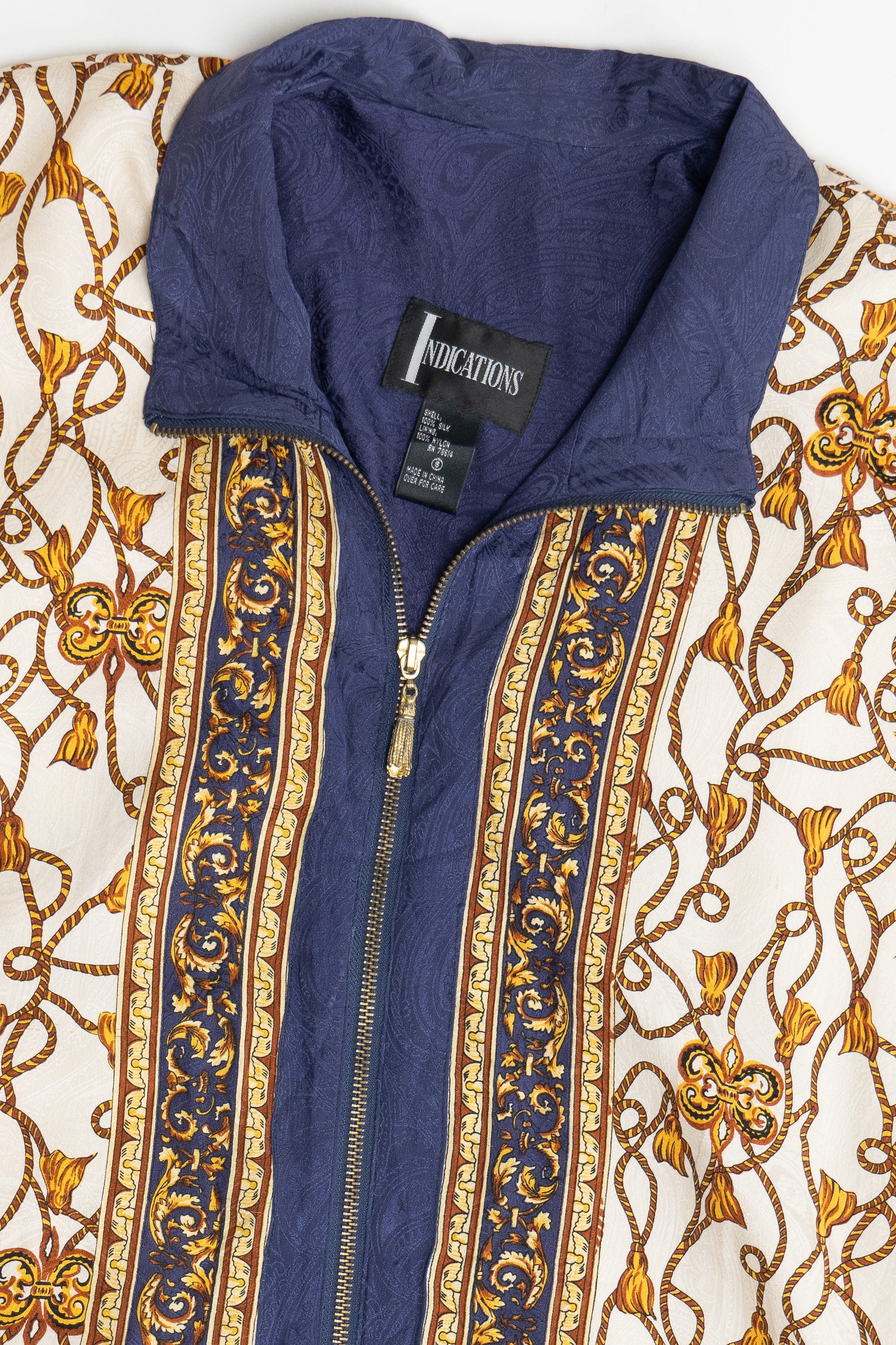 Vintage Indications Tassels Pattern Silk Jacket (1990s)
