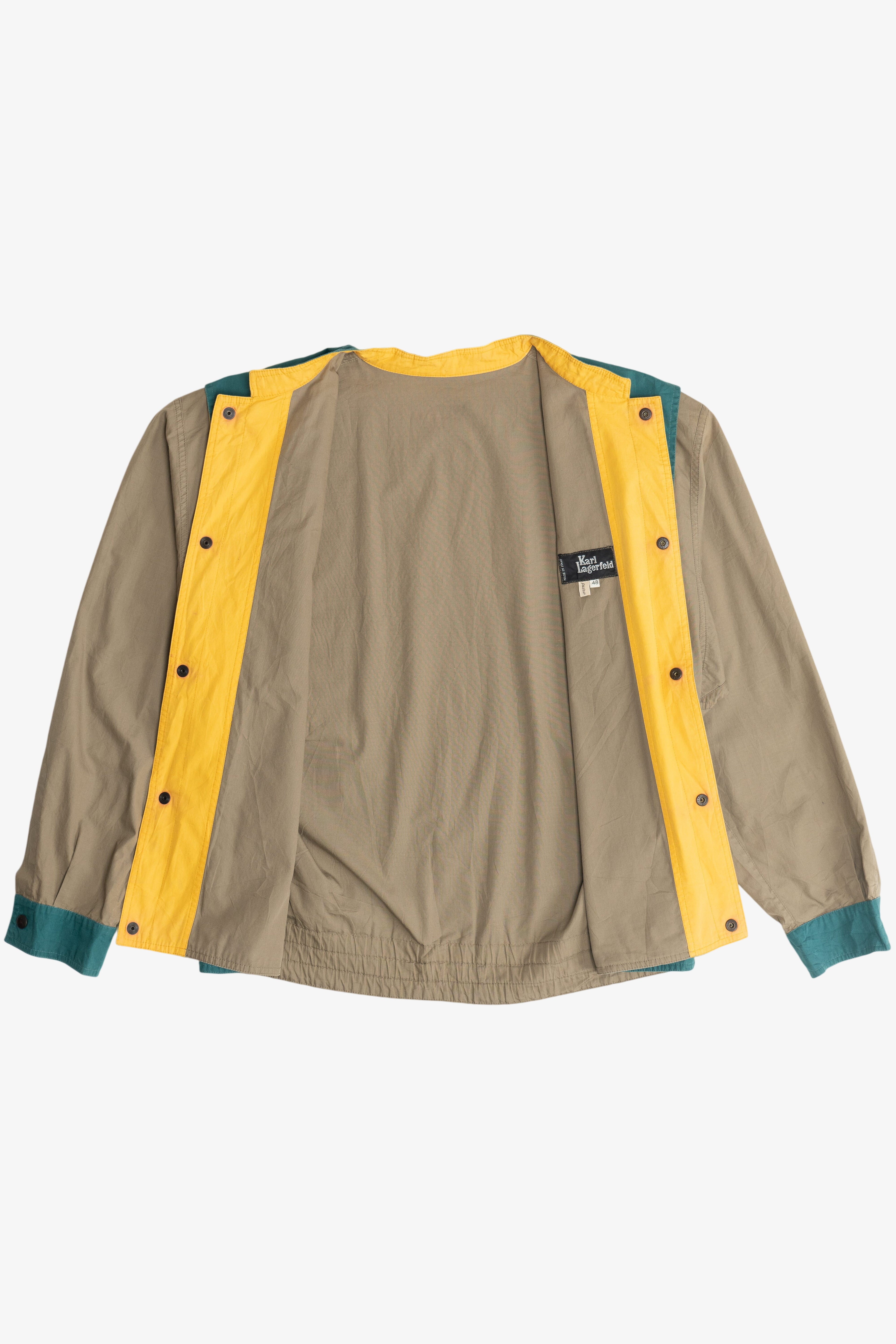 Vintage Karl Lagerfeld Double Layer Color Block Utility Jacket (1980s)