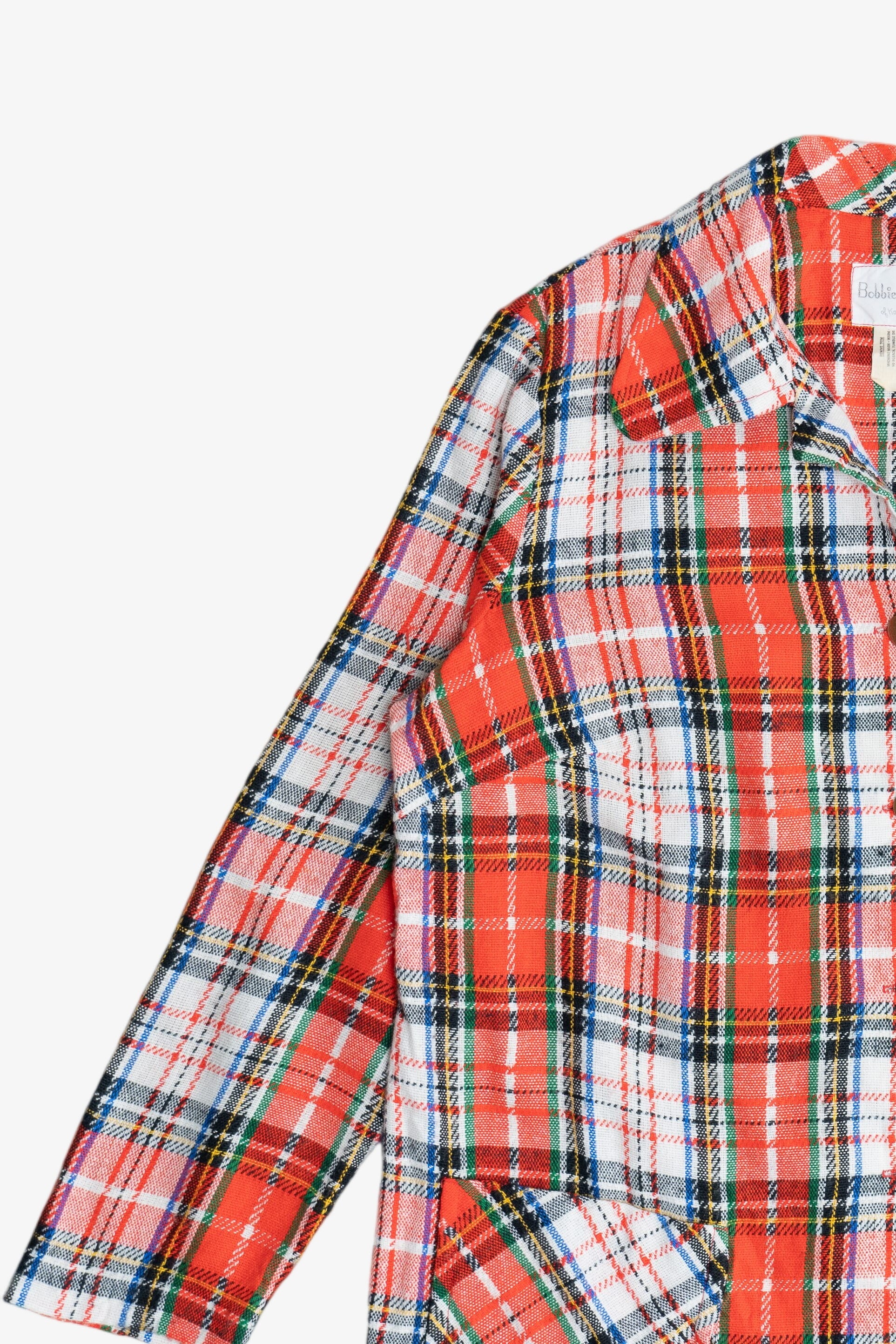 Vintage Bobbie June Plaid Lightweight Chore Coat (1980s)