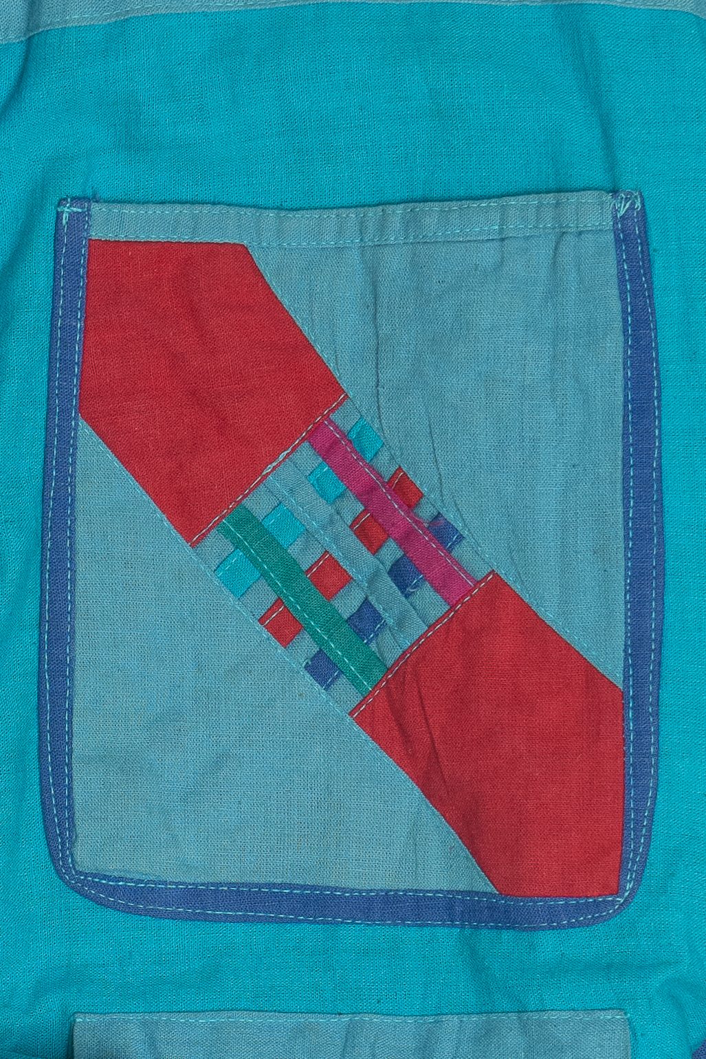 Vintage Nepalese Multi Pocket Reversible Patchwork Jacket (1990s)