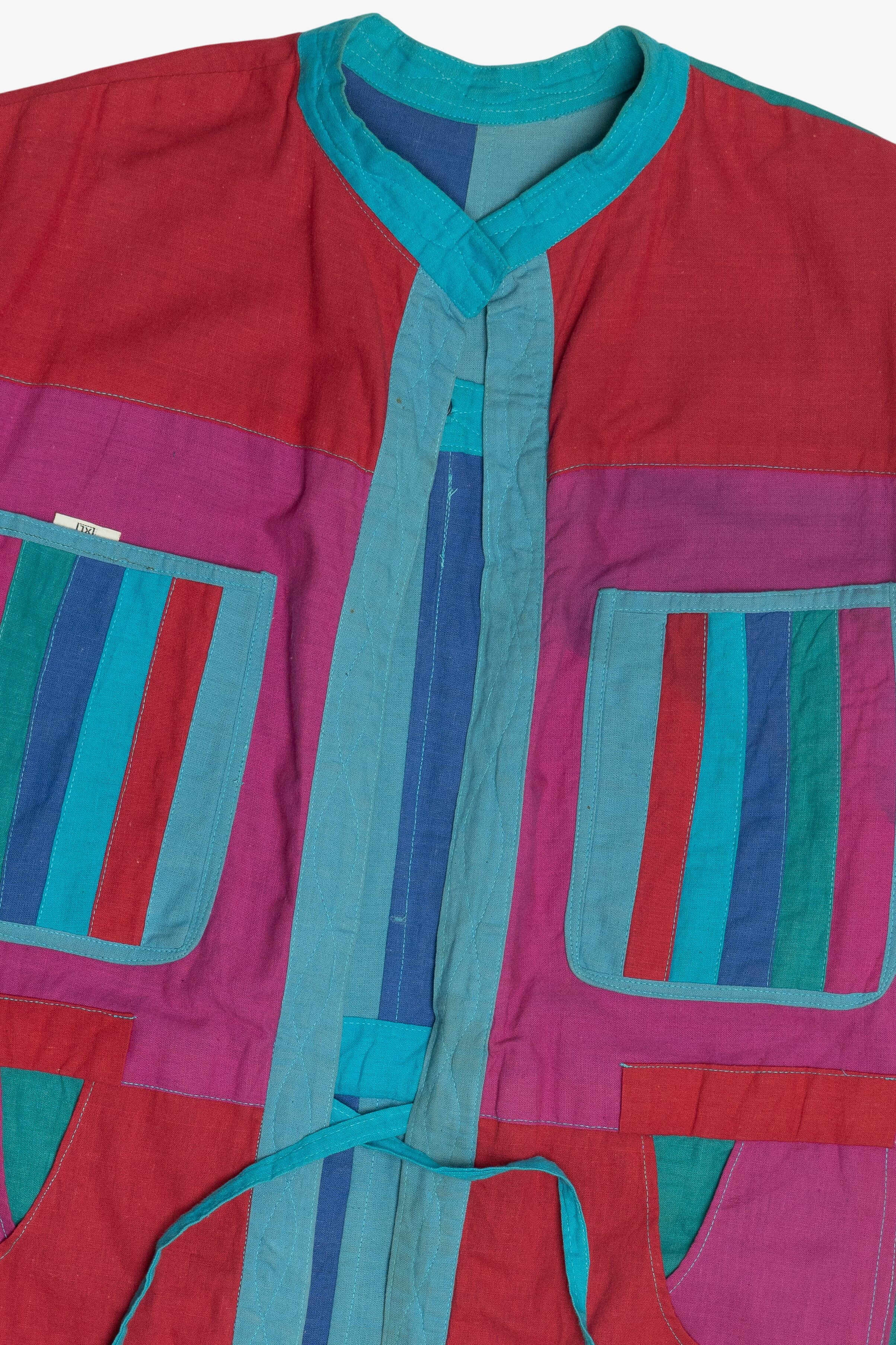 Vintage Nepalese Multi Pocket Reversible Patchwork Jacket (1990s)