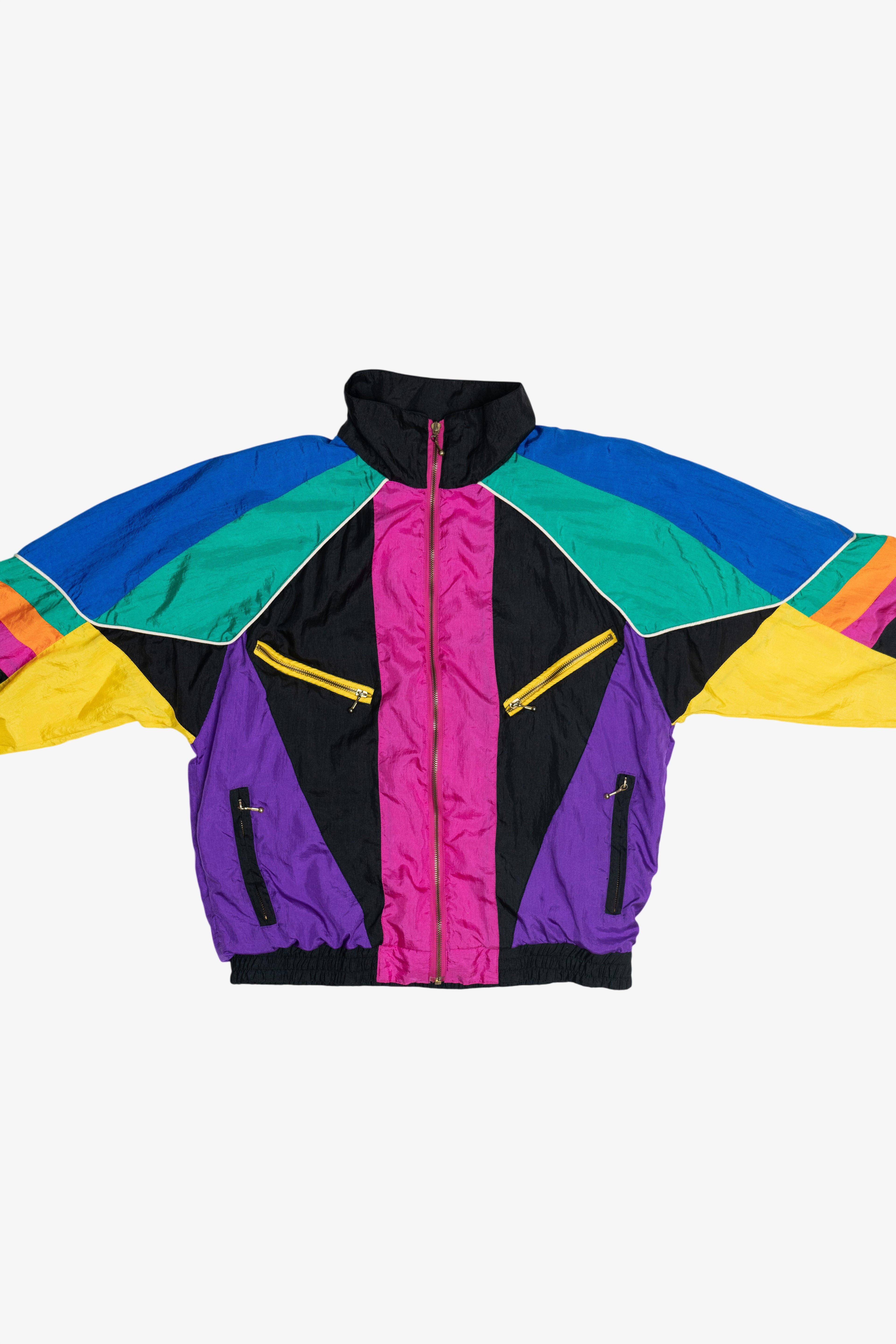 Vintage Janeve Bright Color Block Windbreaker (1980s)