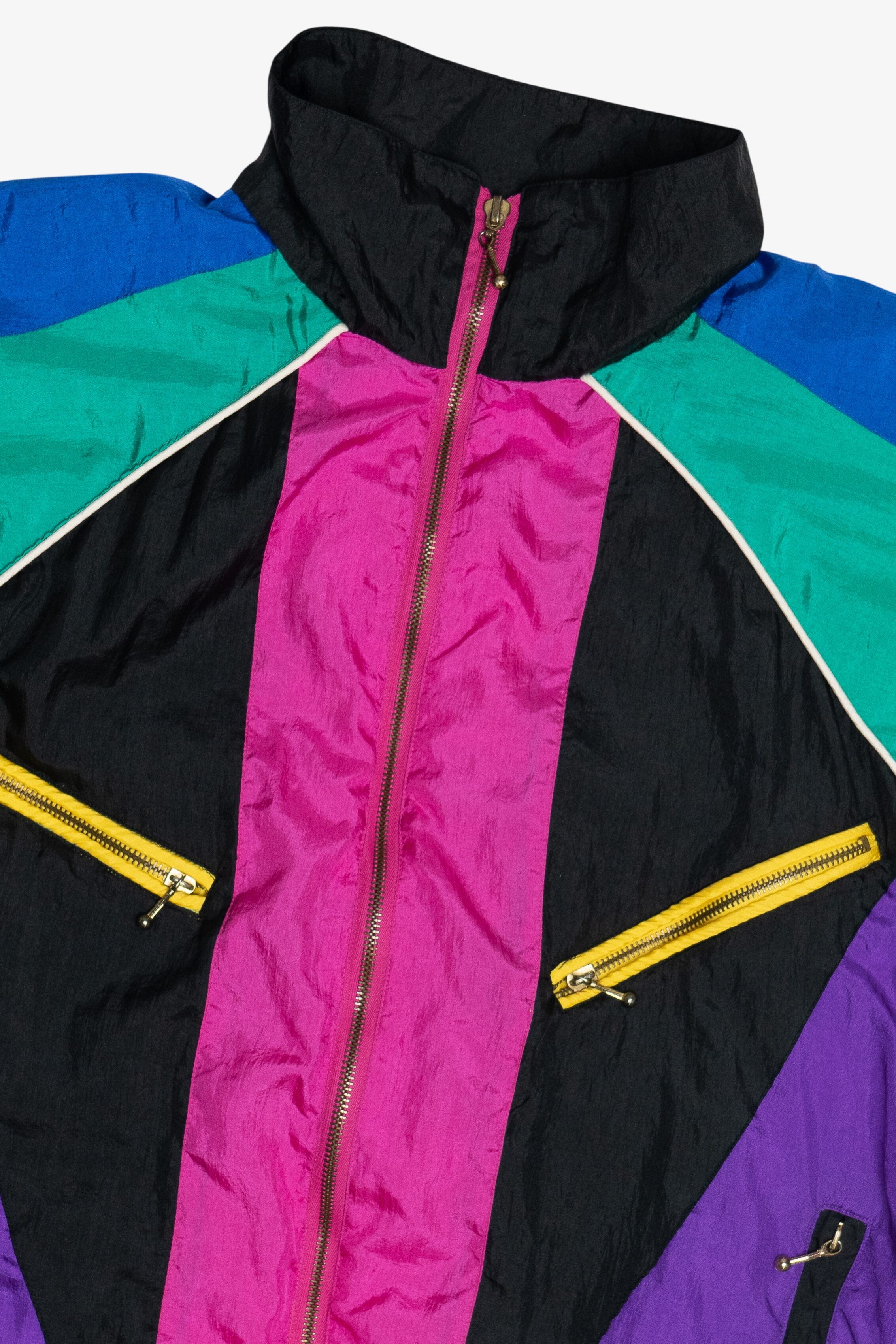 Vintage Janeve Bright Color Block Windbreaker (1980s)