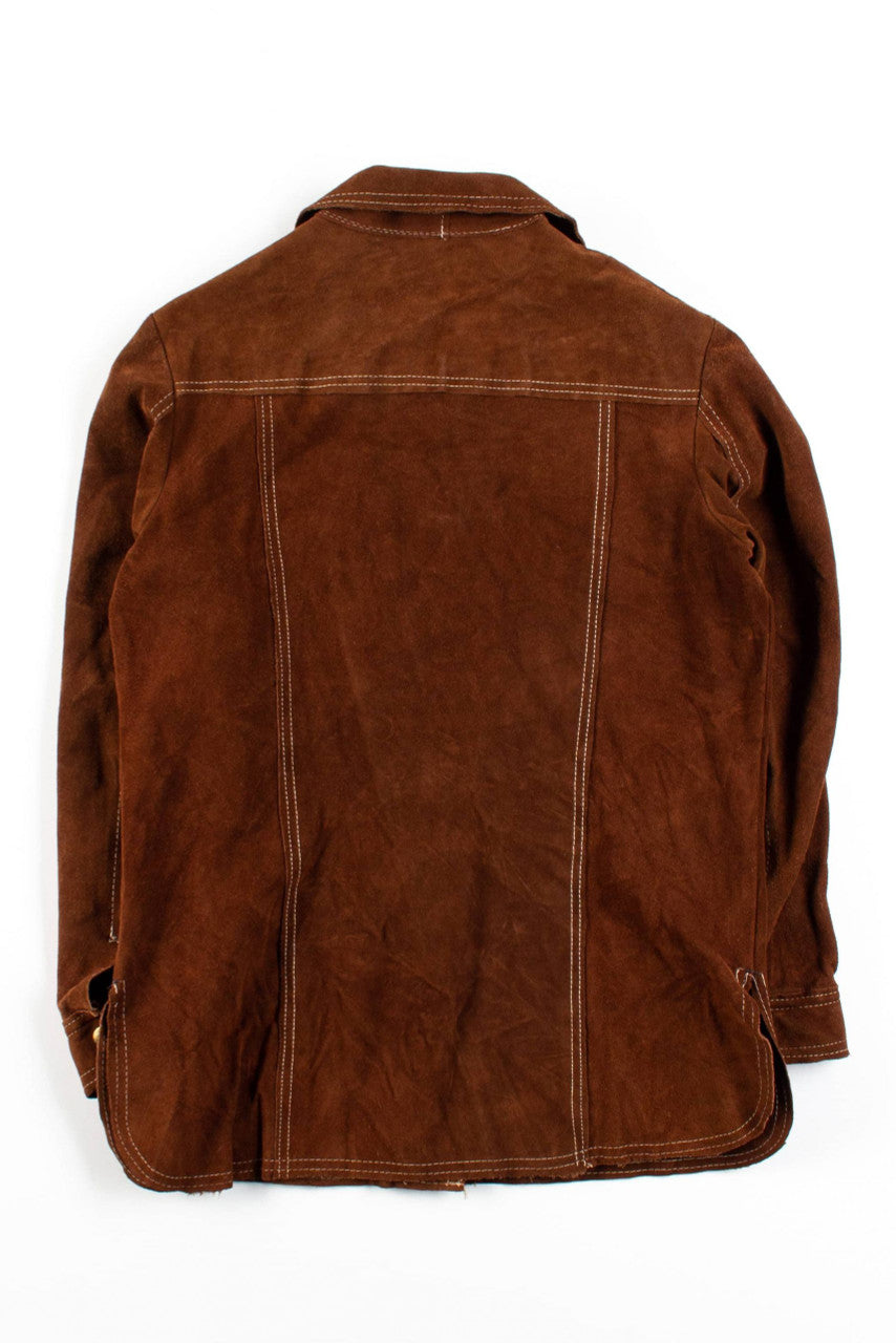 Vintage Suede Button Up Jacket