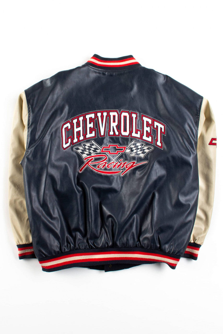 Vintage Chevrolet Racing Pleather Jacket