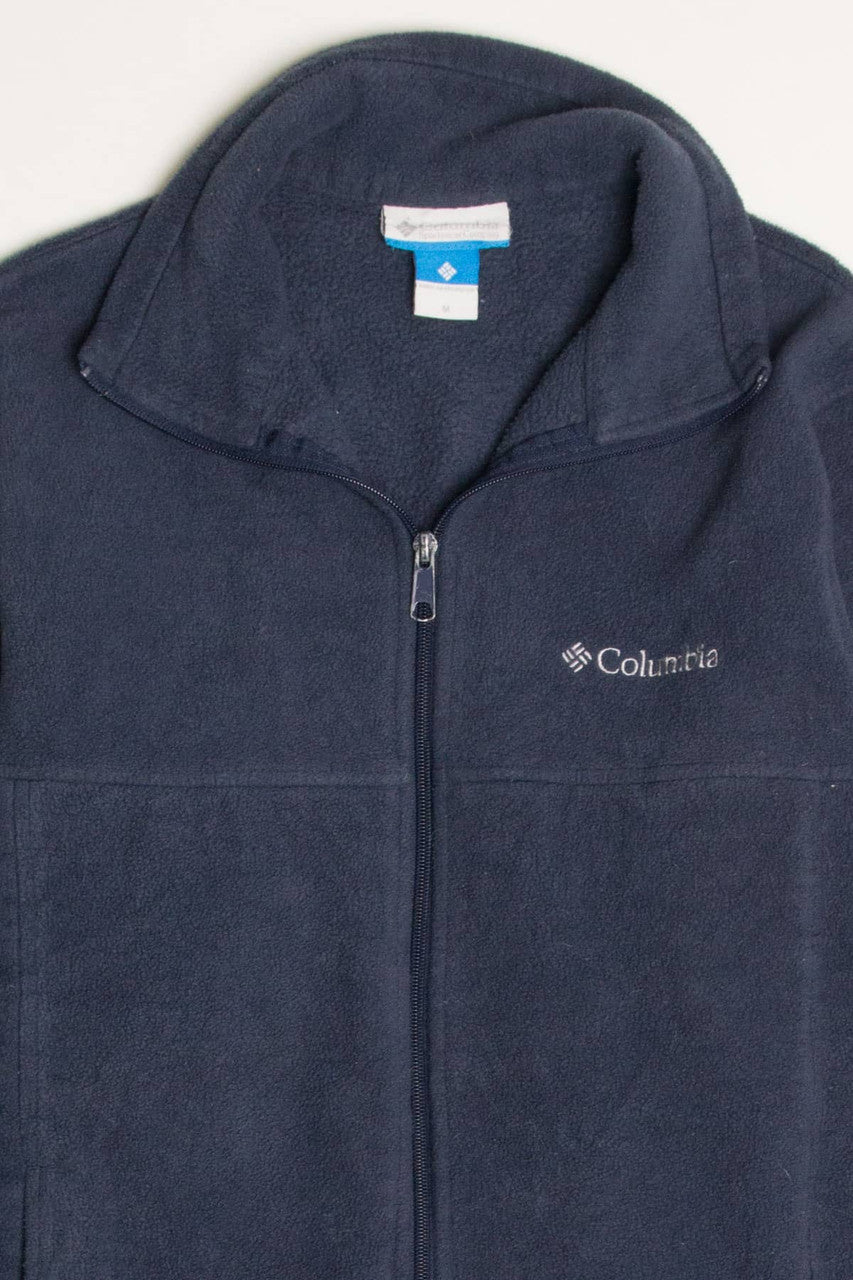 Navy Columbia Fleece Zip Up Jacket