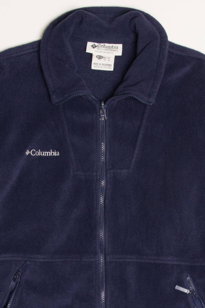 Blue Columbia Fleece Zip Up Jacket